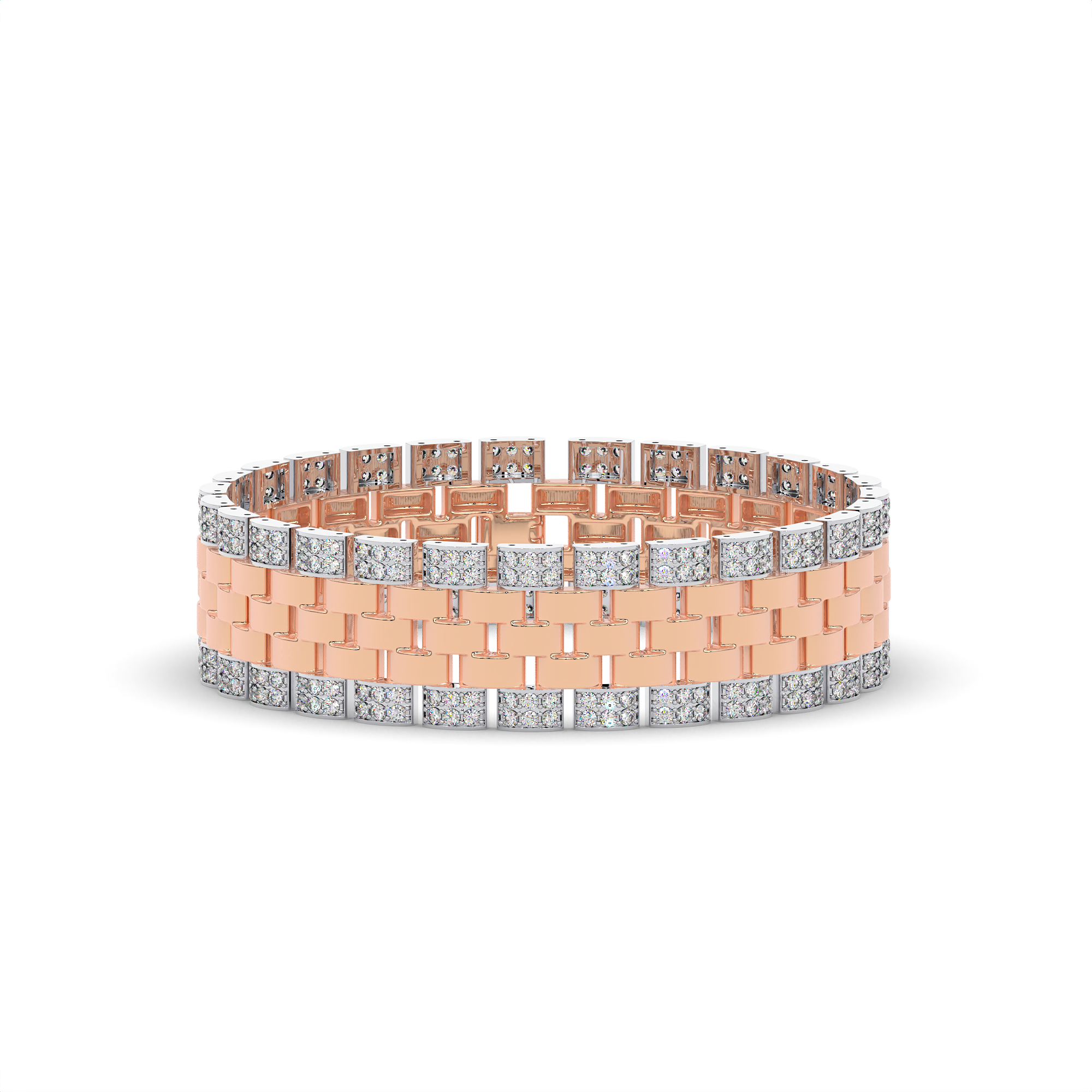 18KT Gold Plated Moissanite Bracelet for Men