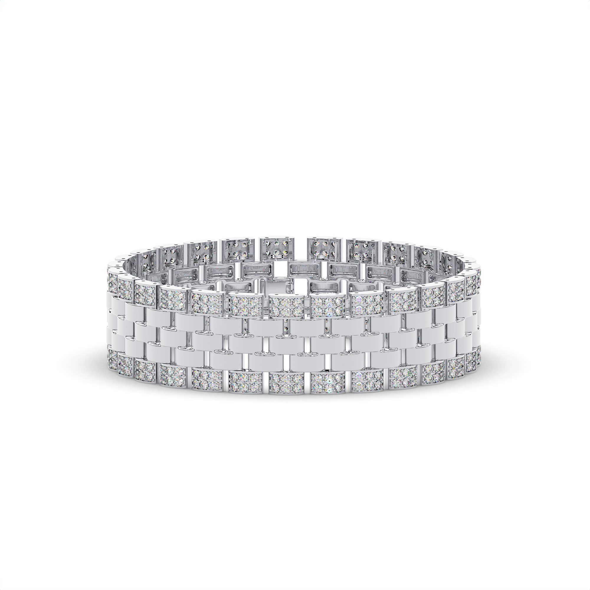18KT Gold Plated Moissanite Bracelet for Men
