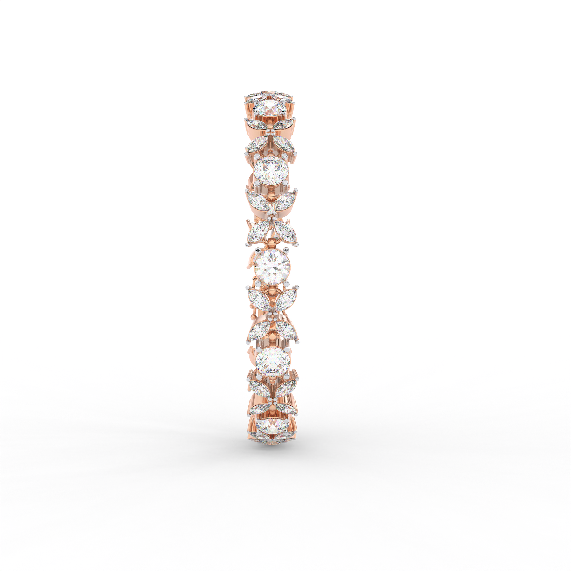 Marquise & Round Cut Diamond Bracelet