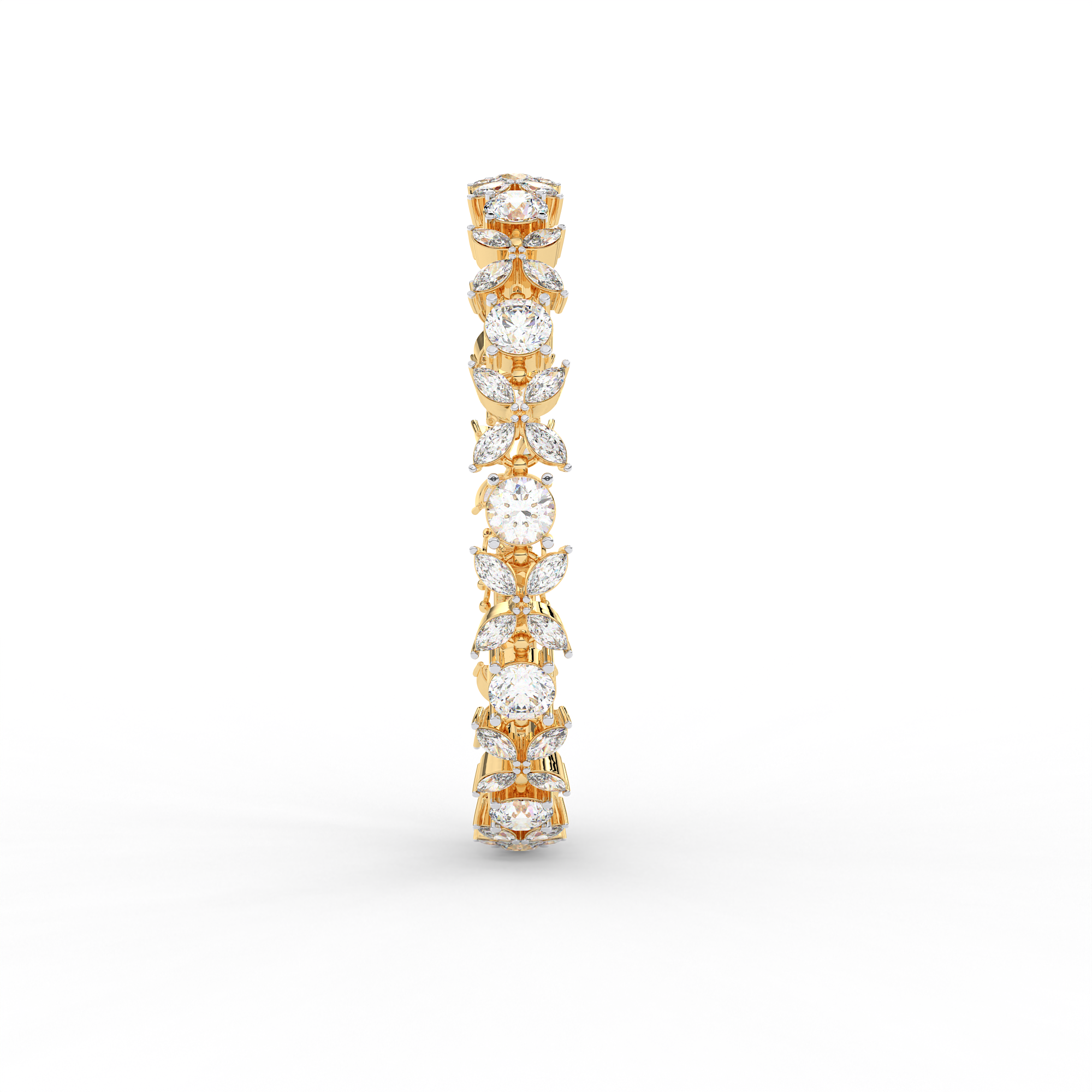 Marquise & Round Cut Diamond Bracelet