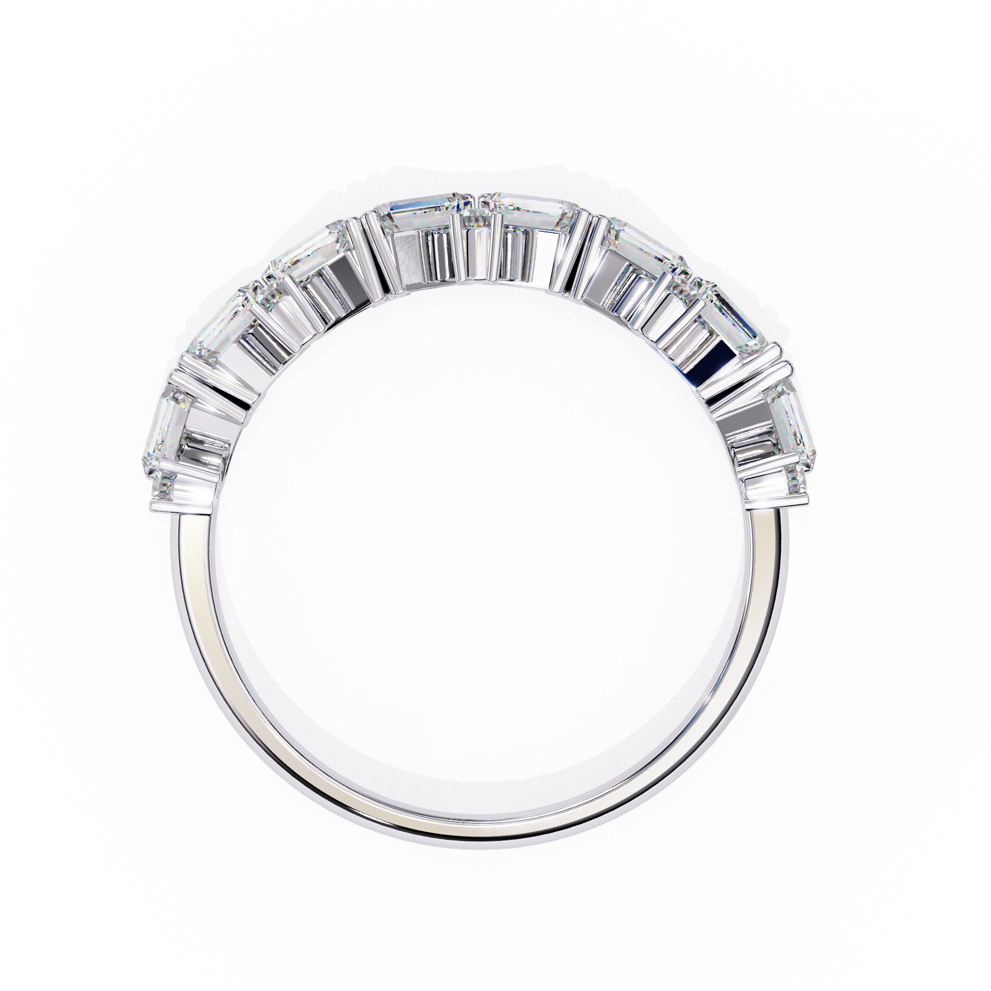 18KT Gold Plated 0.50 carat Round & bugget Cut Twinelle Pavé Ring