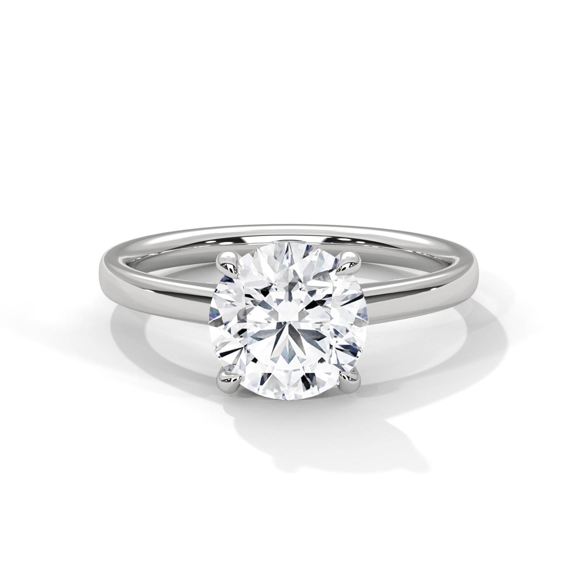 18KT Gold Plated 2 Carat Round Cut Solitaire Ring