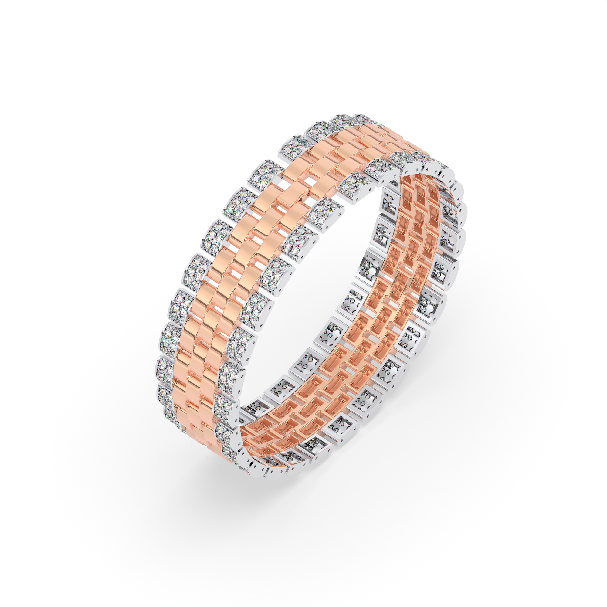 18KT Gold Plated Moissanite Bracelet for Men