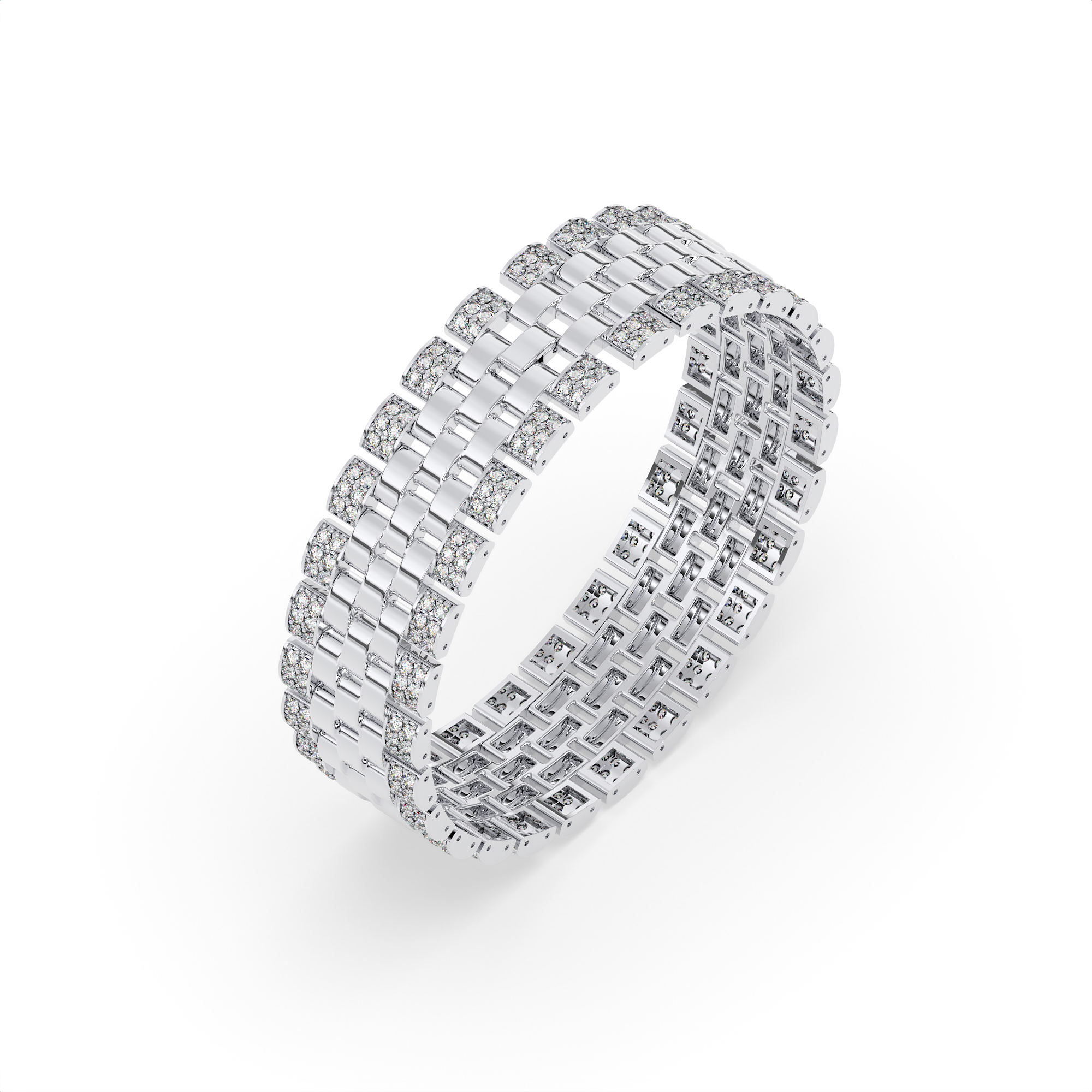 18KT Gold Plated Moissanite Bracelet for Men