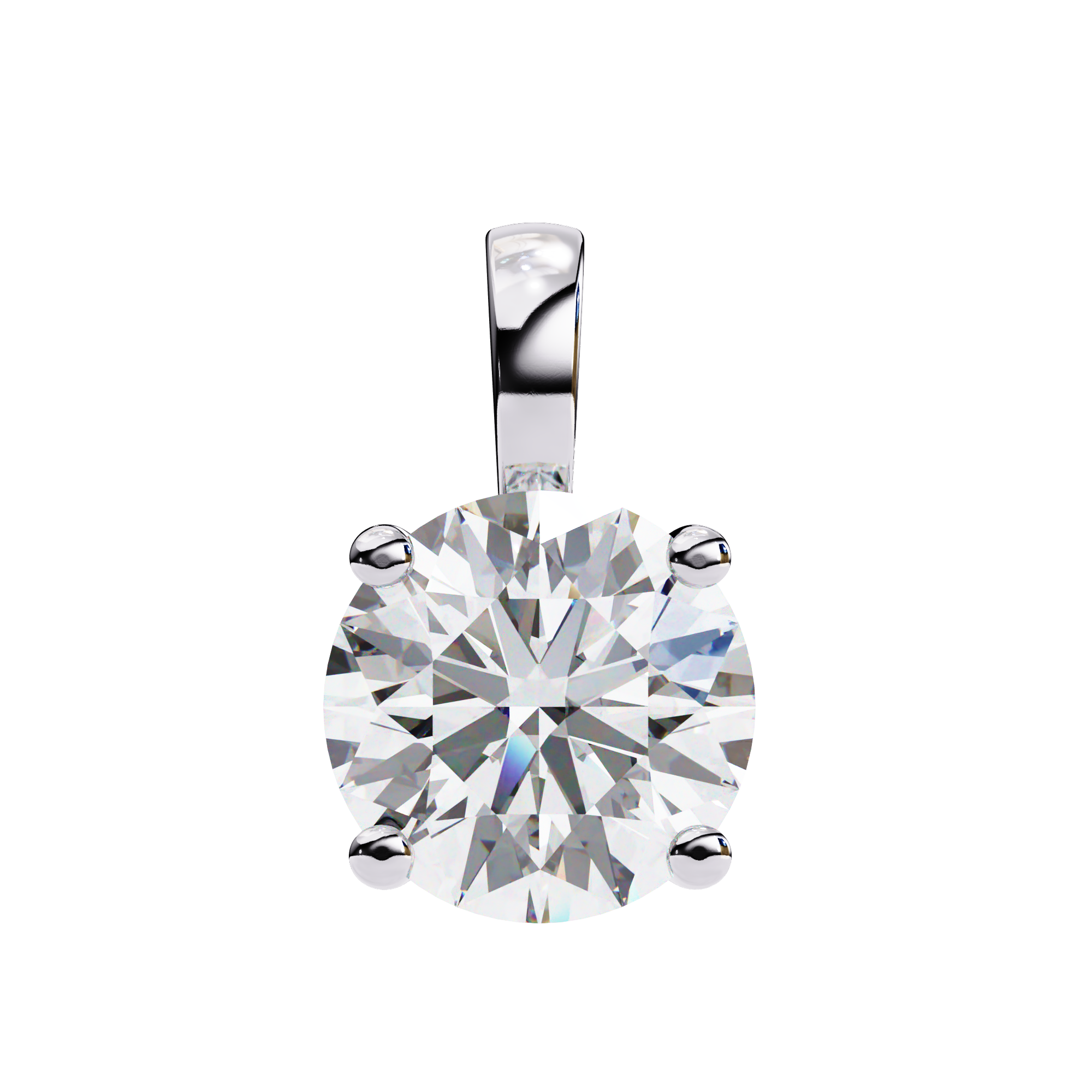 18k yellow gold solitaire diamond pendant featuring 3 carat stone with chain