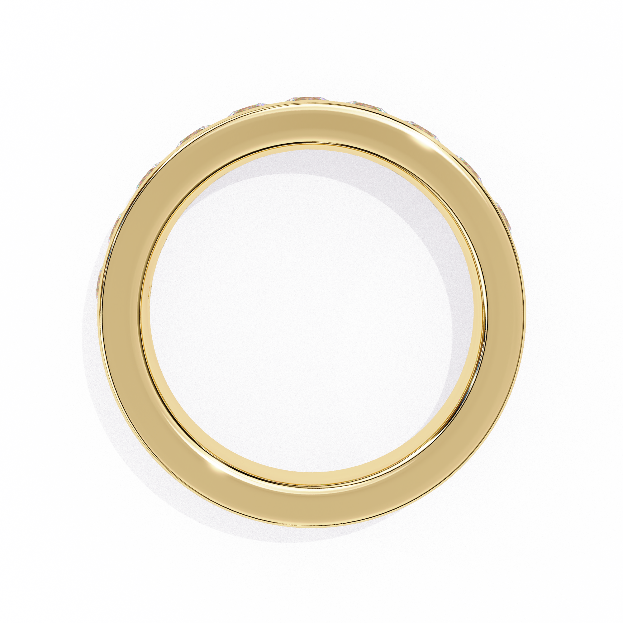 18KT Gold Plated Channel Set half Eternity Ring