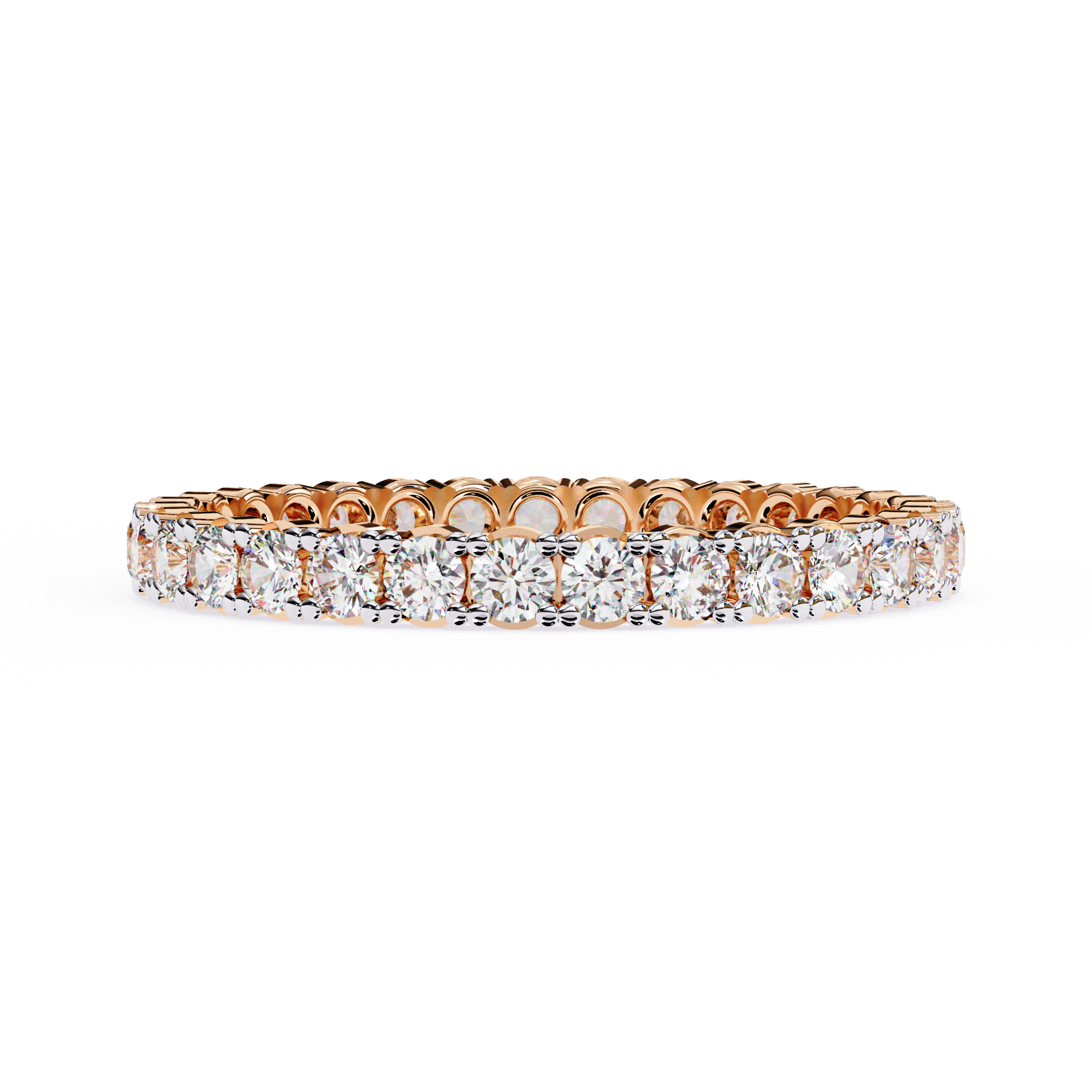 18KT Gold Plated moissanite Micro Pave Wedding Eternity Ring