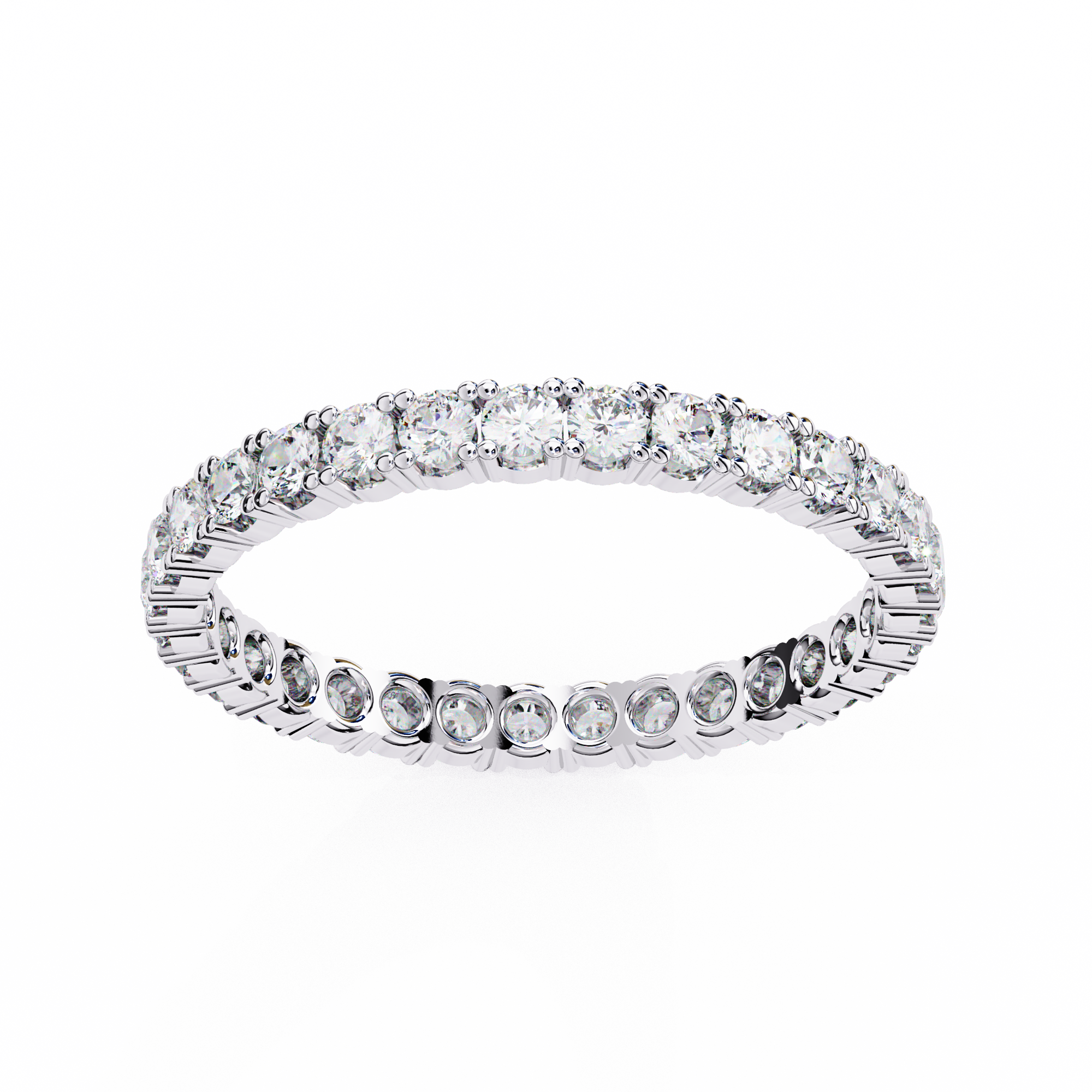 18KT Gold Plated moissanite Micro Pave Wedding Eternity Ring