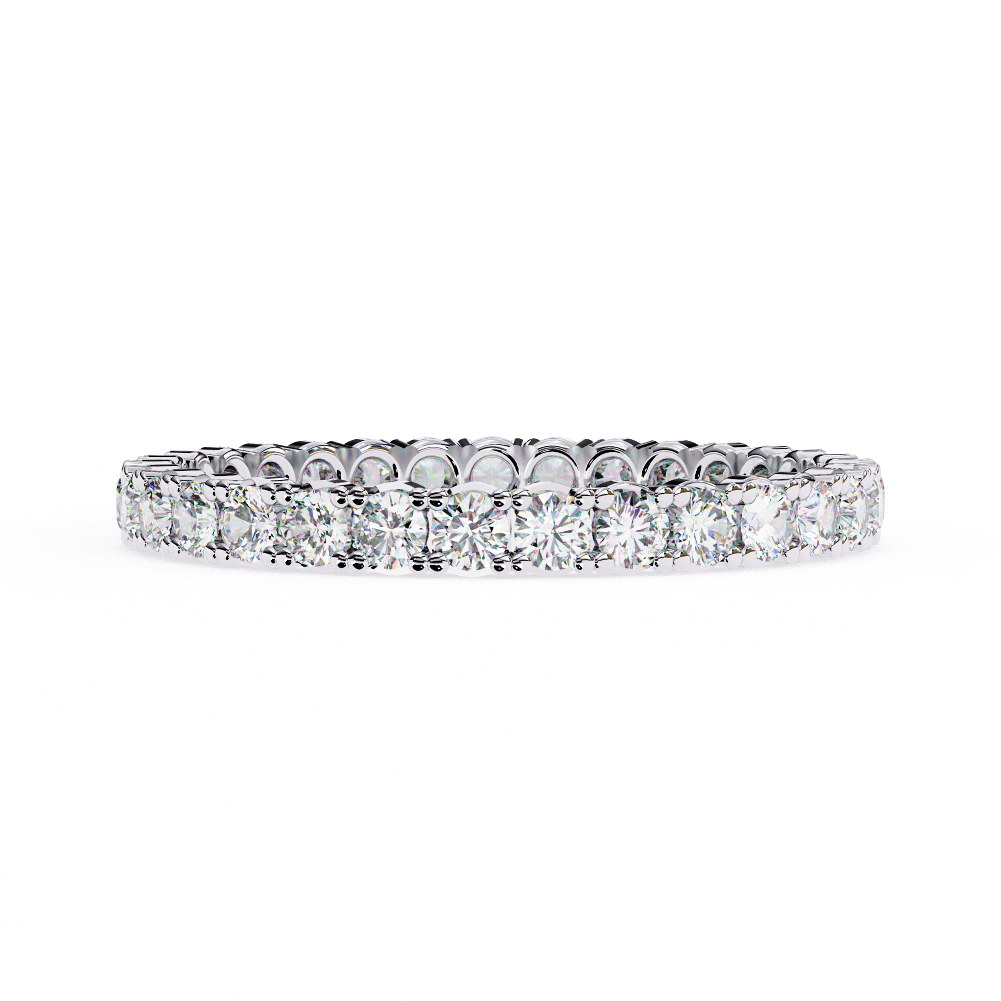 18KT Gold Plated moissanite Micro Pave Wedding Eternity Ring