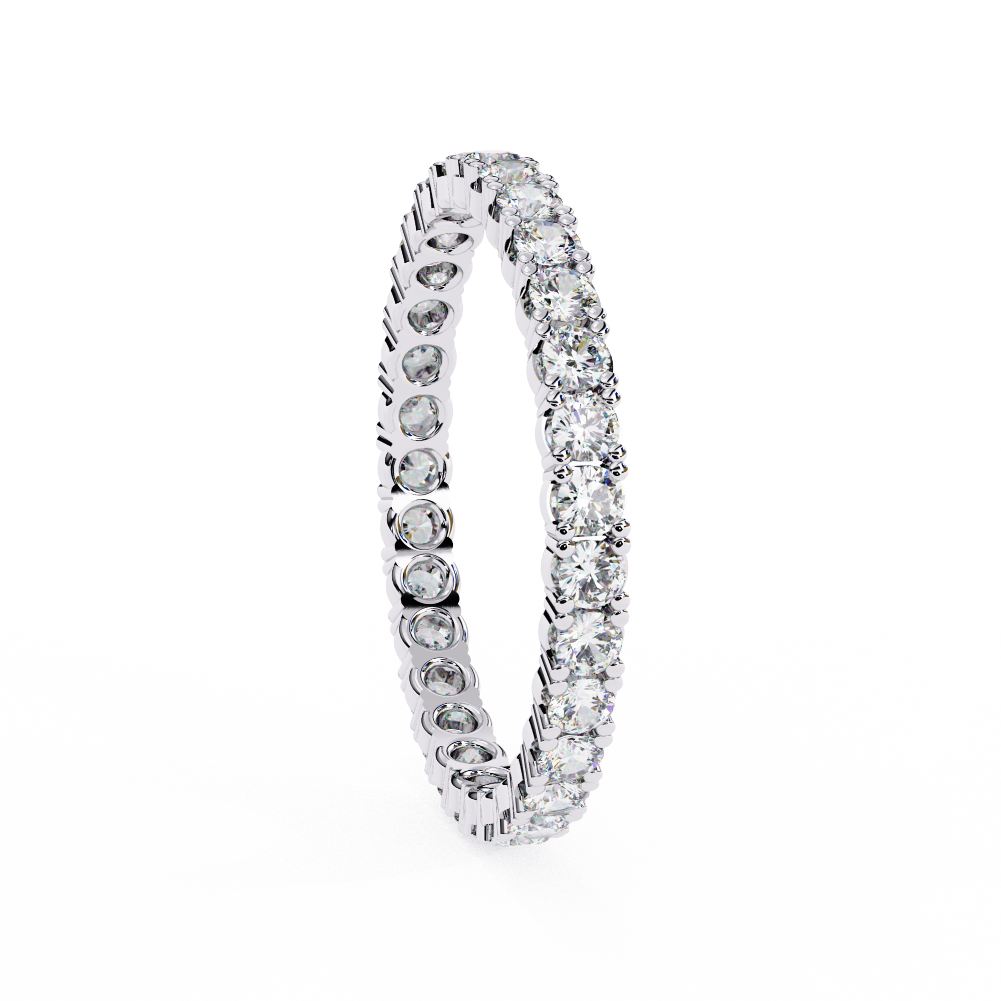 18KT Gold Plated moissanite Micro Pave Wedding Eternity Ring