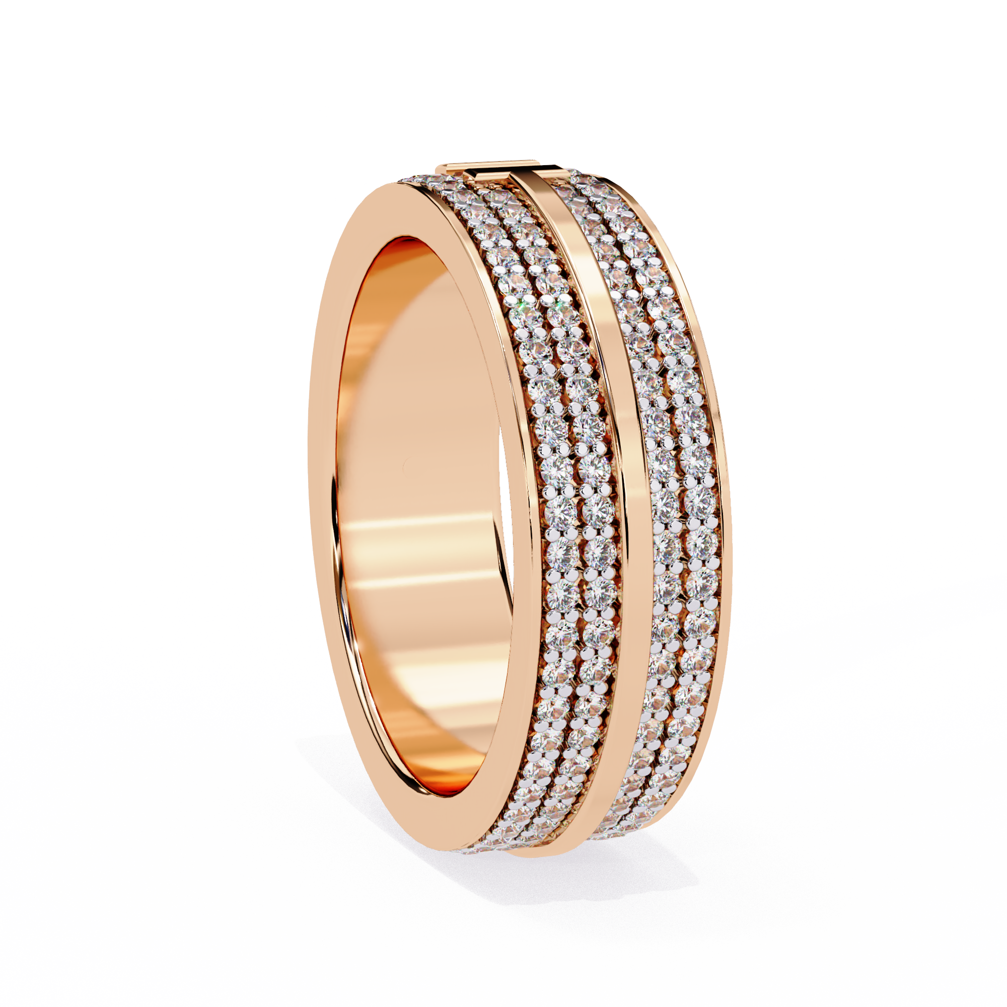 18KT Gold Plated Round Cut Twinelle Pavé Ring