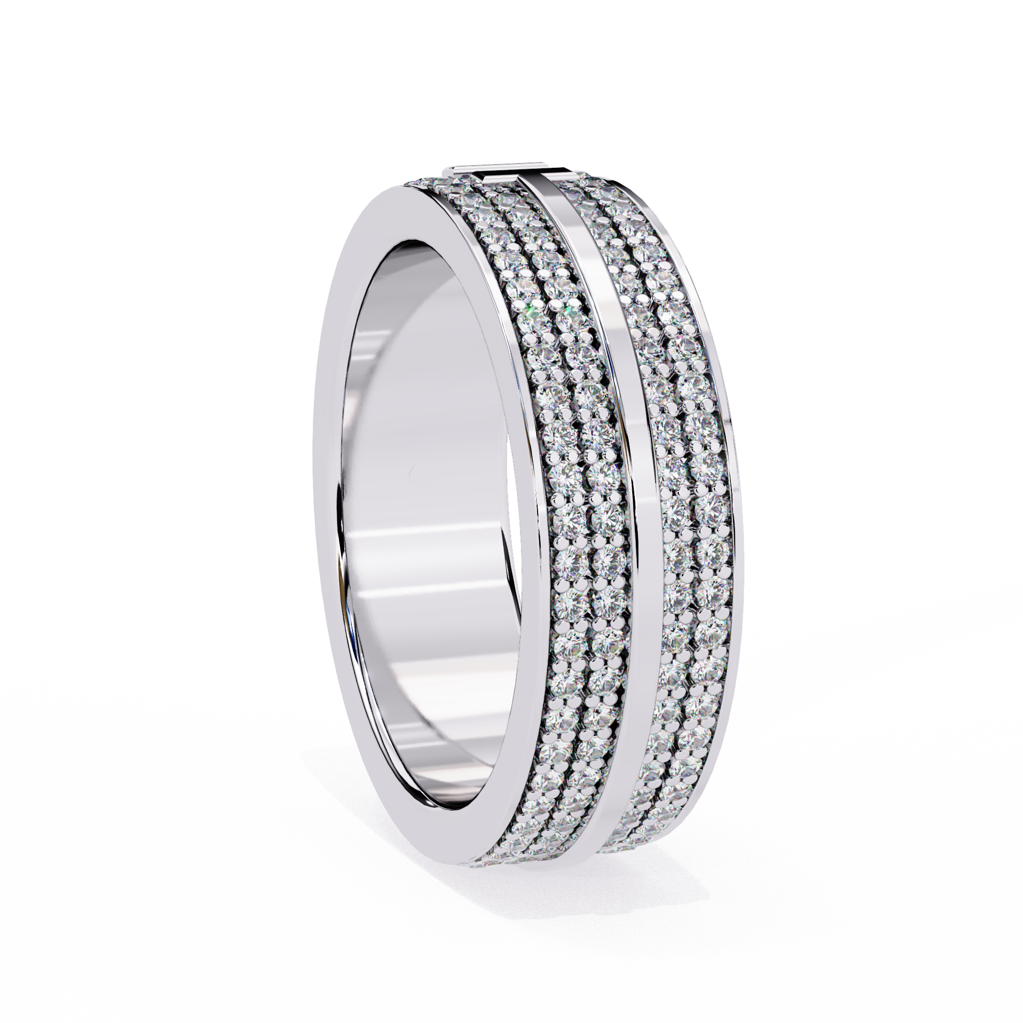 18KT Gold Plated Round Cut Twinelle Pavé Ring