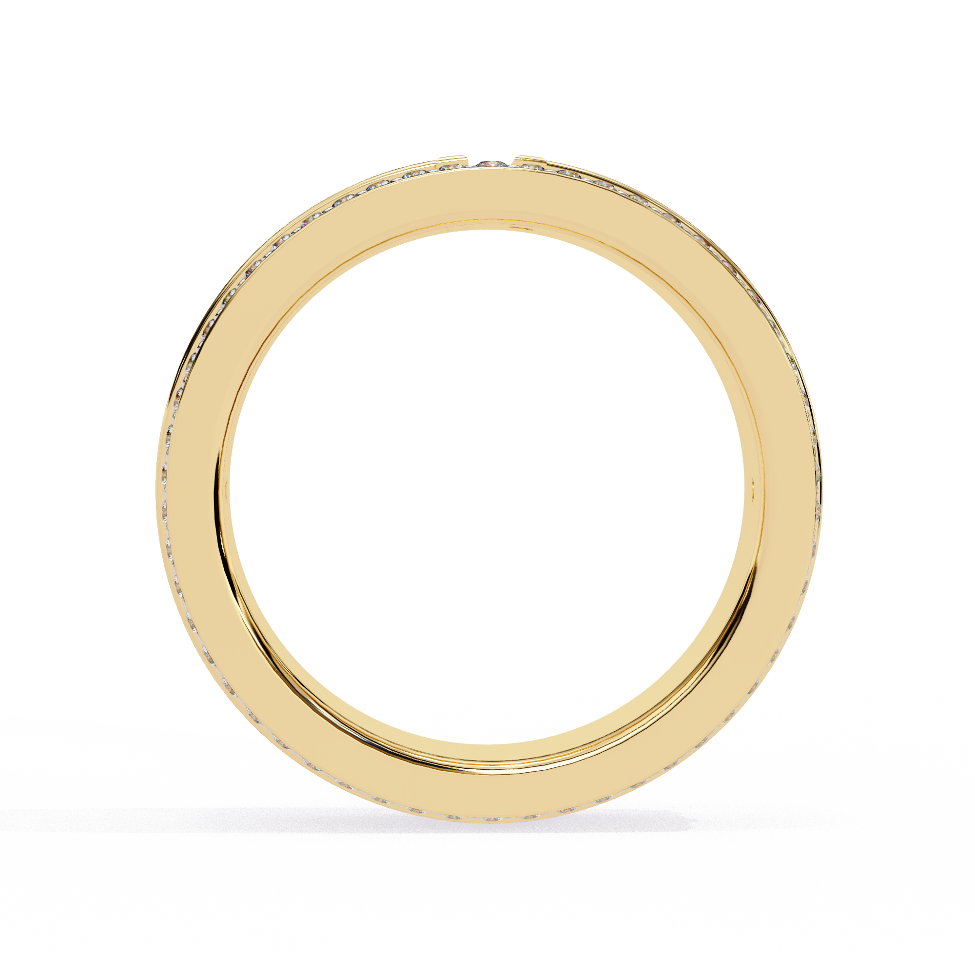18KT Gold Plated Round Cut Twinelle Pavé Ring