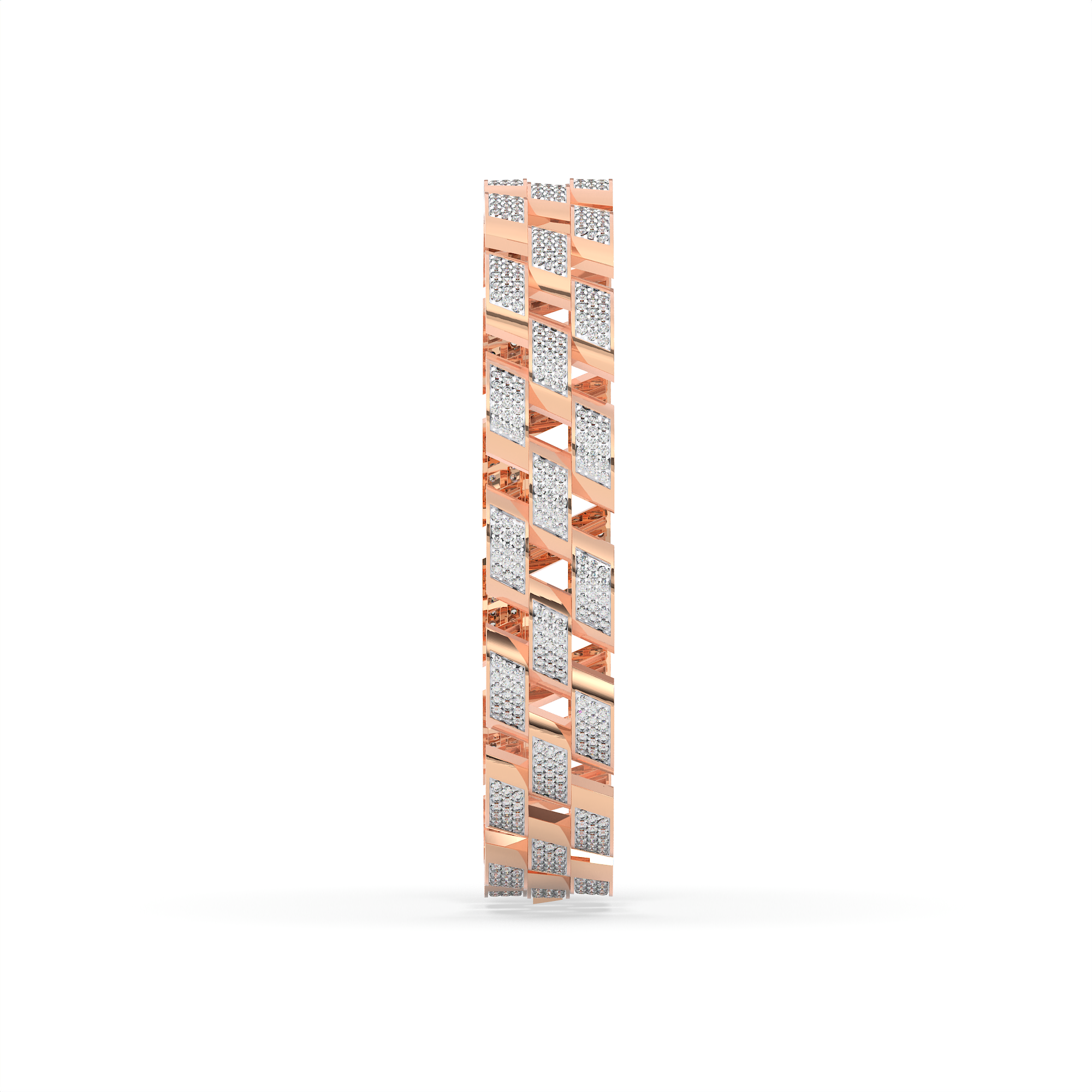 18KT Gold Plated Nova Brick Pave Bracelet
