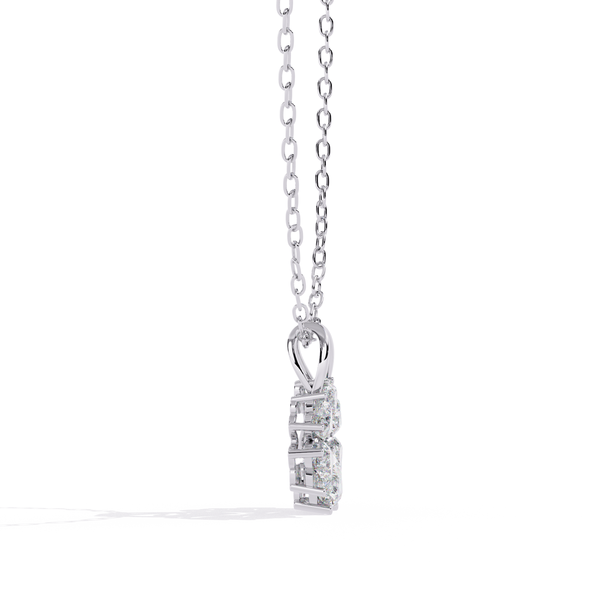 18KT yellow gold Plated Eternal Embrace Solitaire Pendent in featuring Six solitaire stones.