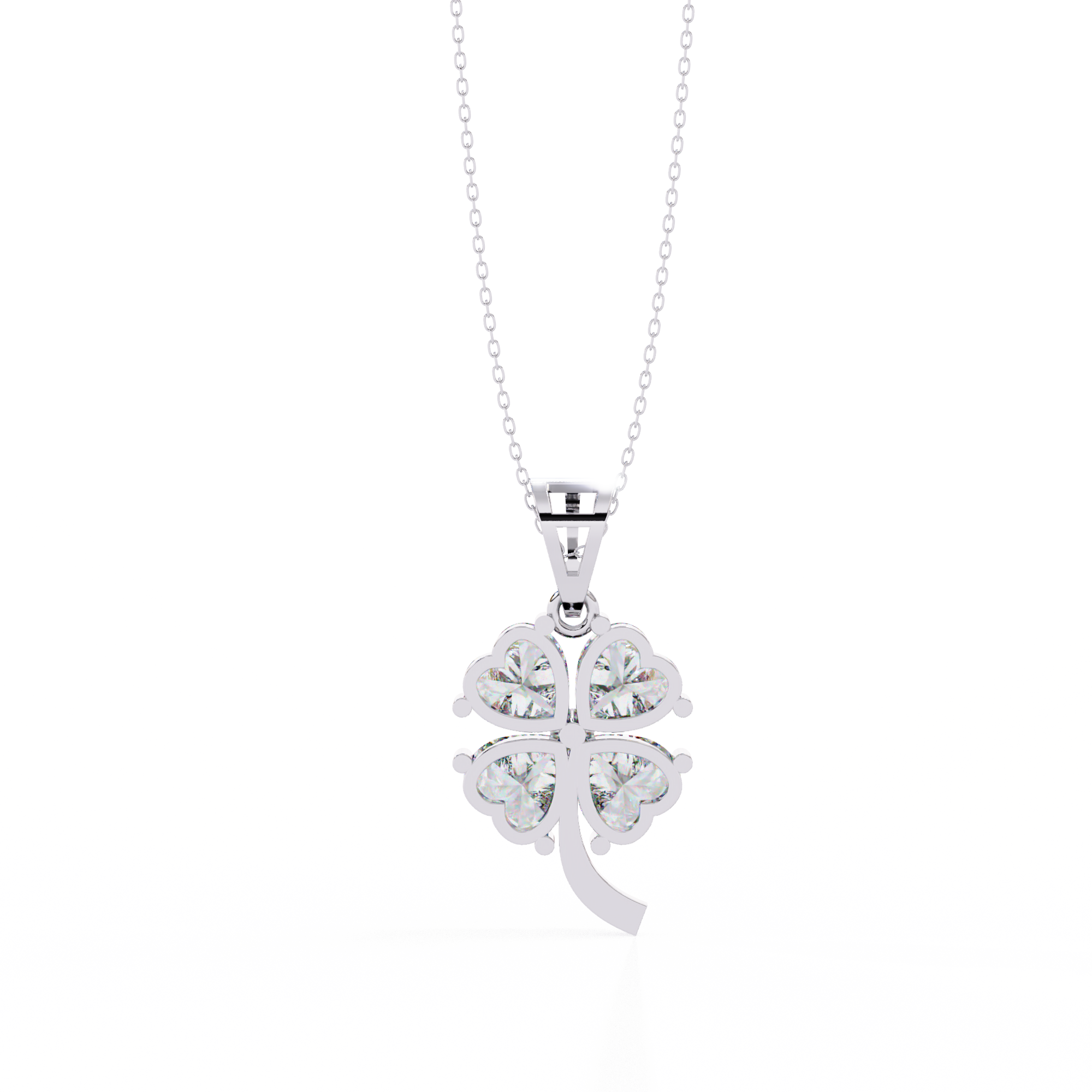 18KT yellow gold Plated Solitaire Pendent in featuring Four solitaire stones.