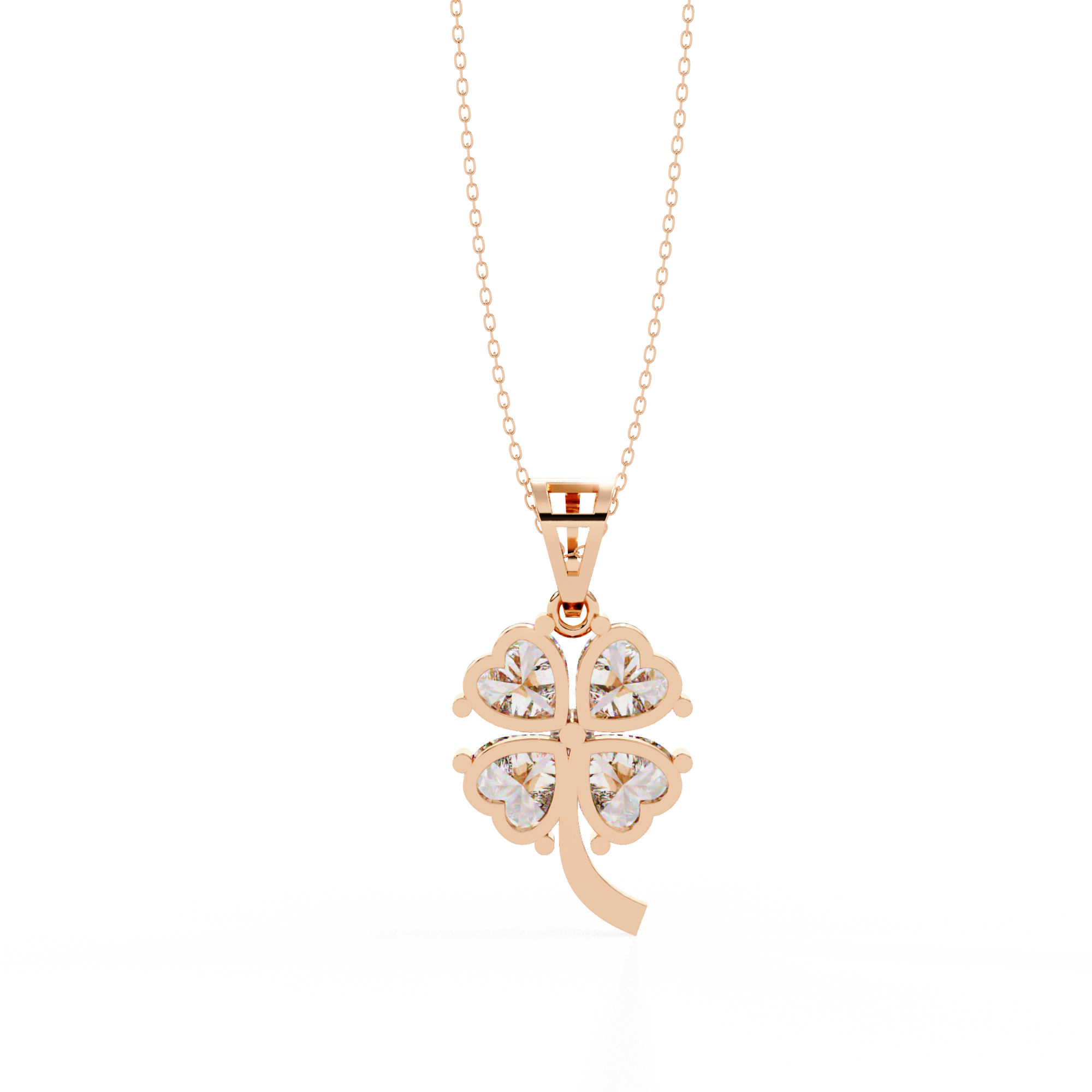 18KT yellow gold Plated Solitaire Pendent in featuring Four solitaire stones.