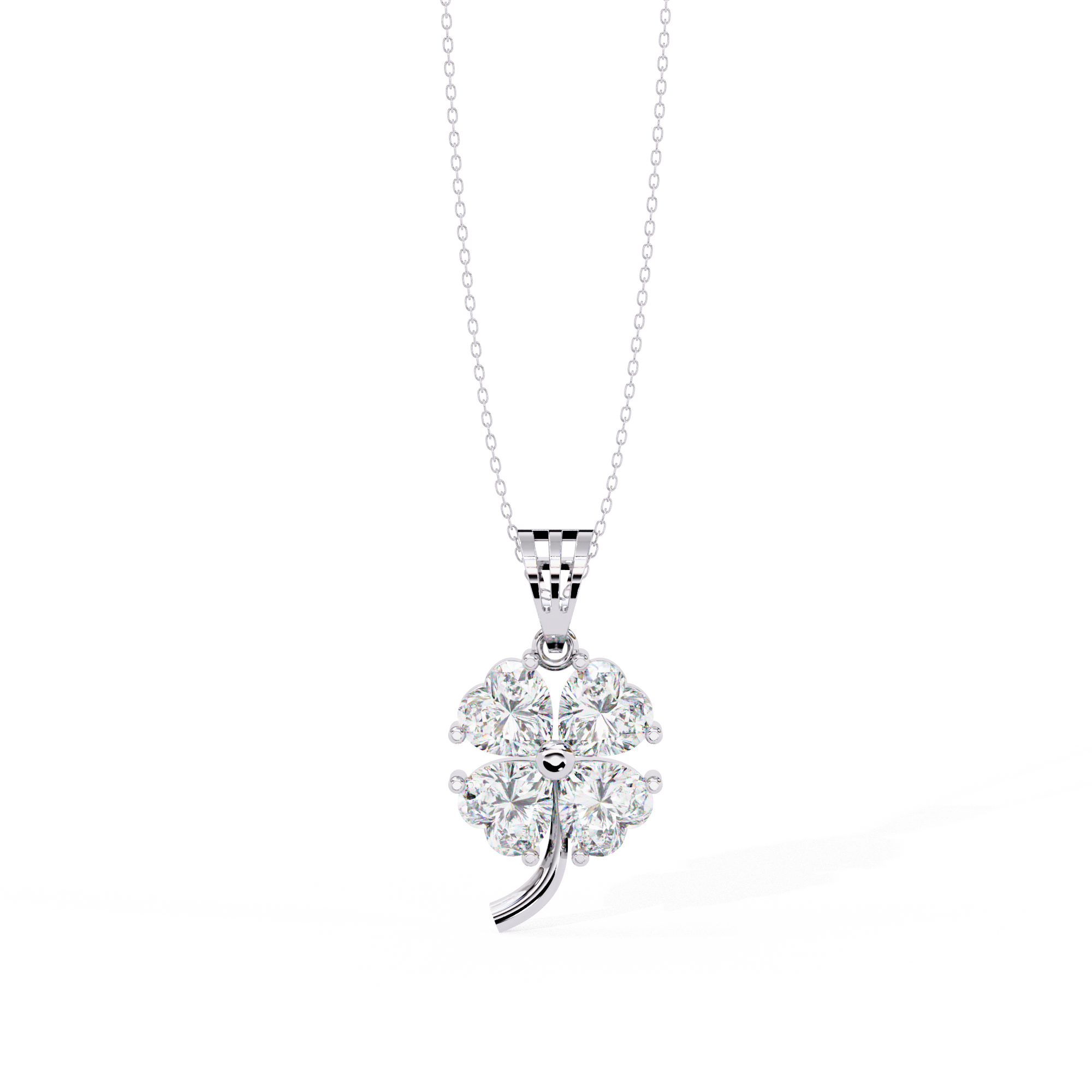 18KT yellow gold Plated Solitaire Pendent in featuring Four solitaire stones.