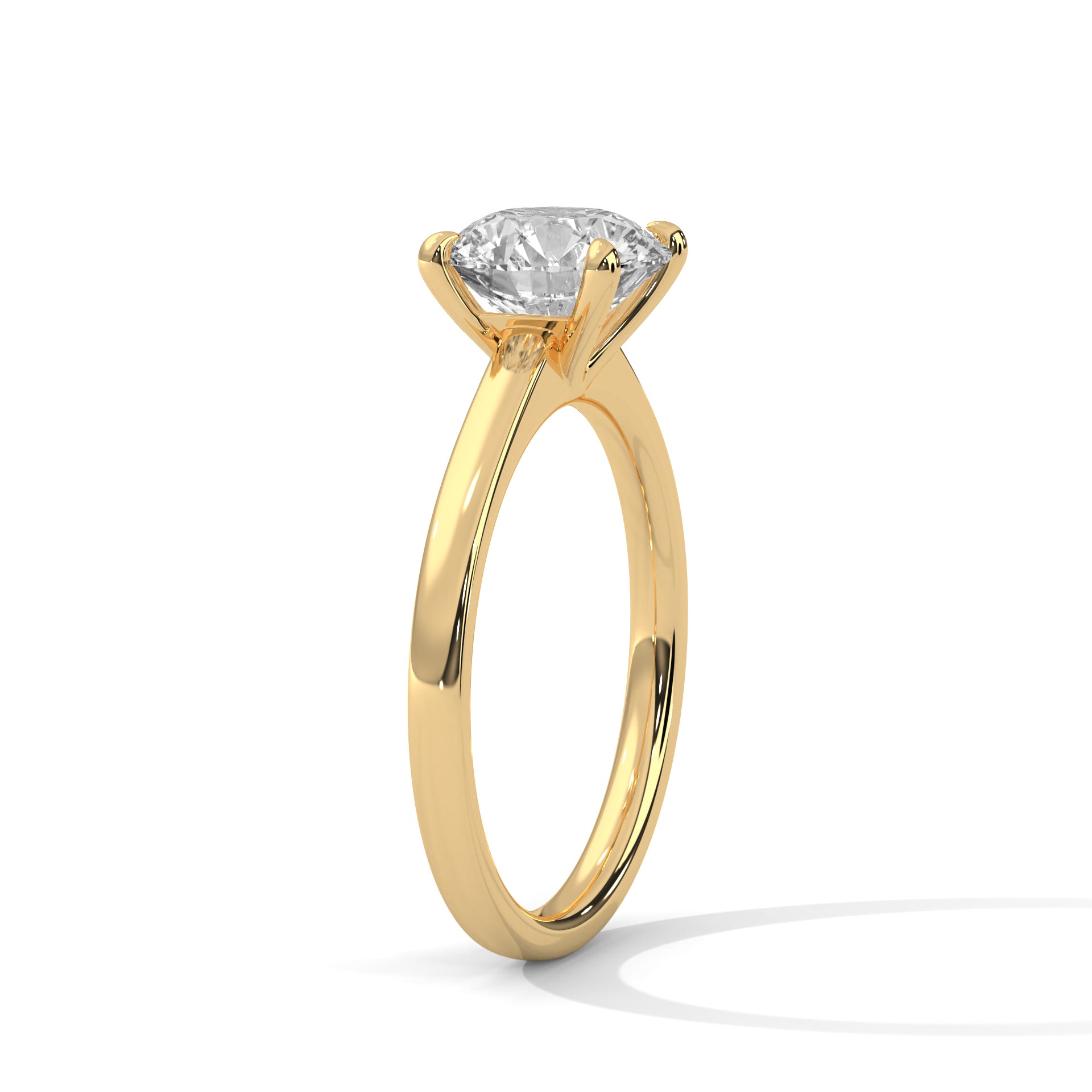 18KT Gold Plated 2 Carat Round Cut Solitaire Ring
