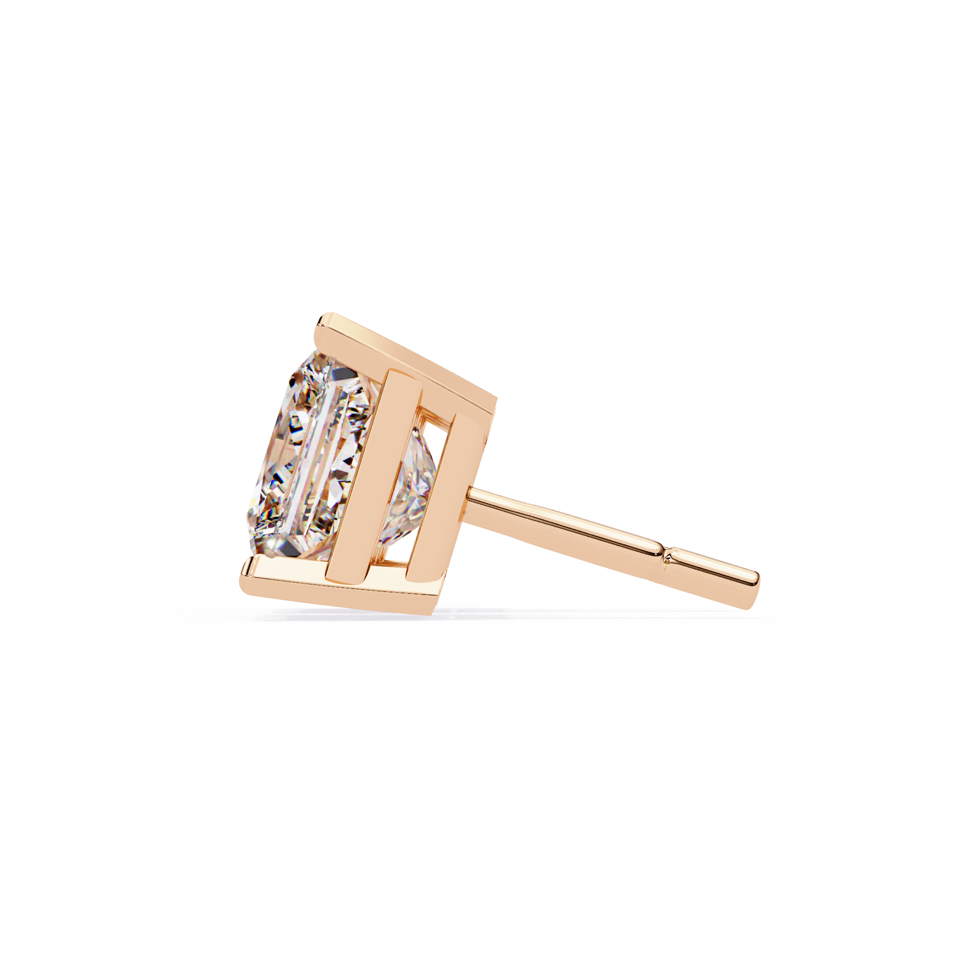 1.5 carat princess cut diamond stud earrings