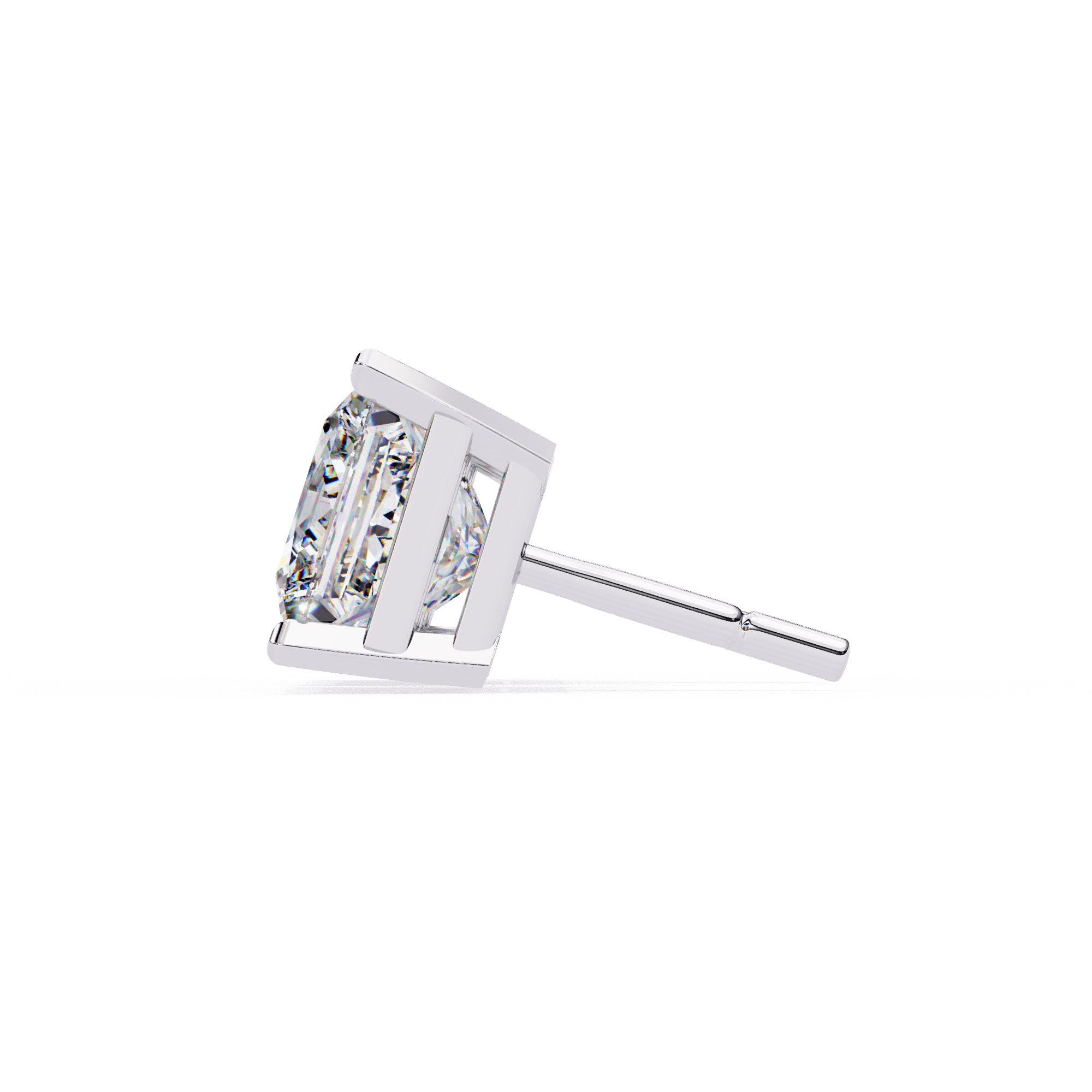 1.5 carat princess cut diamond stud earrings