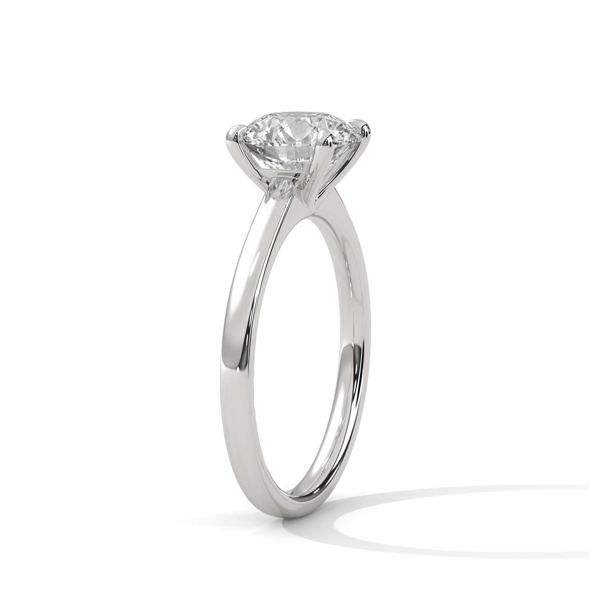 18KT Gold Plated 2 Carat Round Cut Solitaire Ring
