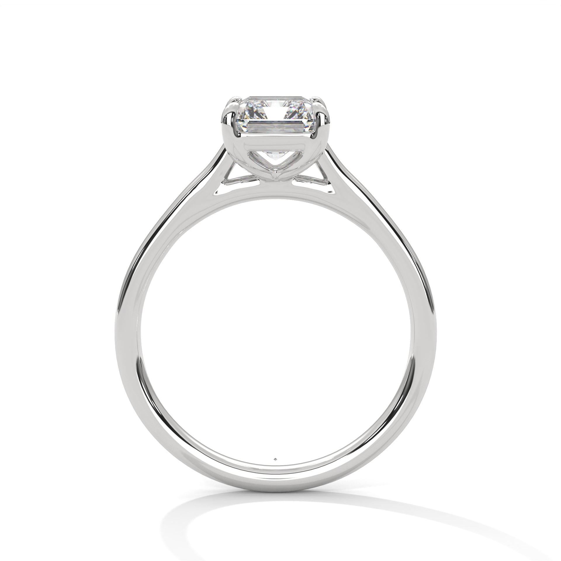 18KT Gold Plated 2 Carat Emerald Cut Solitaire Ring