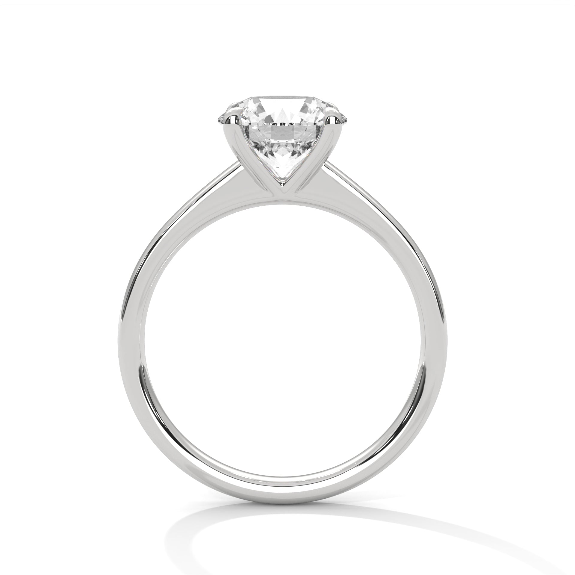 18KT Gold Plated 2 Carat Round Cut Solitaire Ring