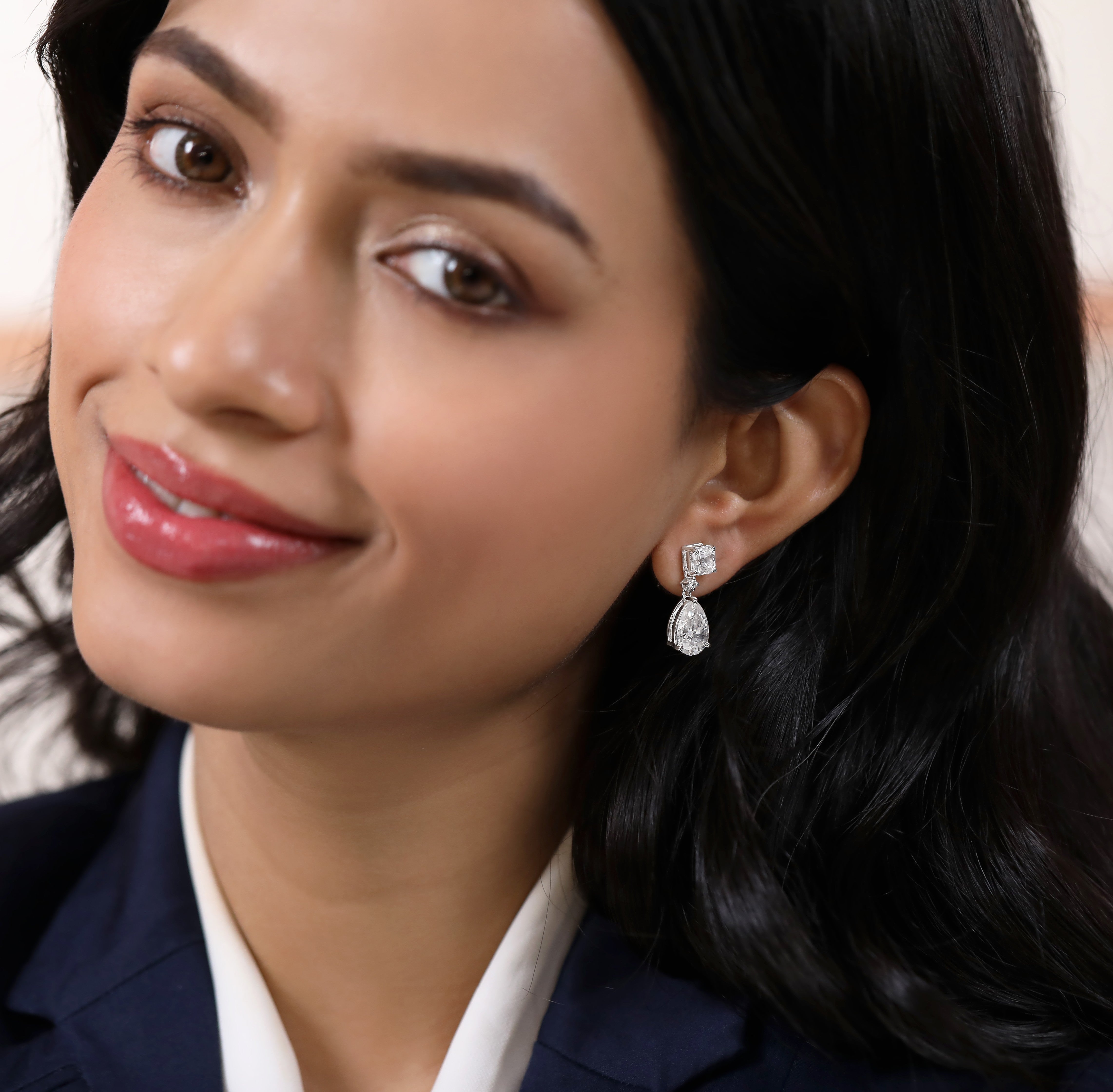 Silver Hand Made Silver Jewelry Set With Clip On Earrings Elegant Earring Se For Women