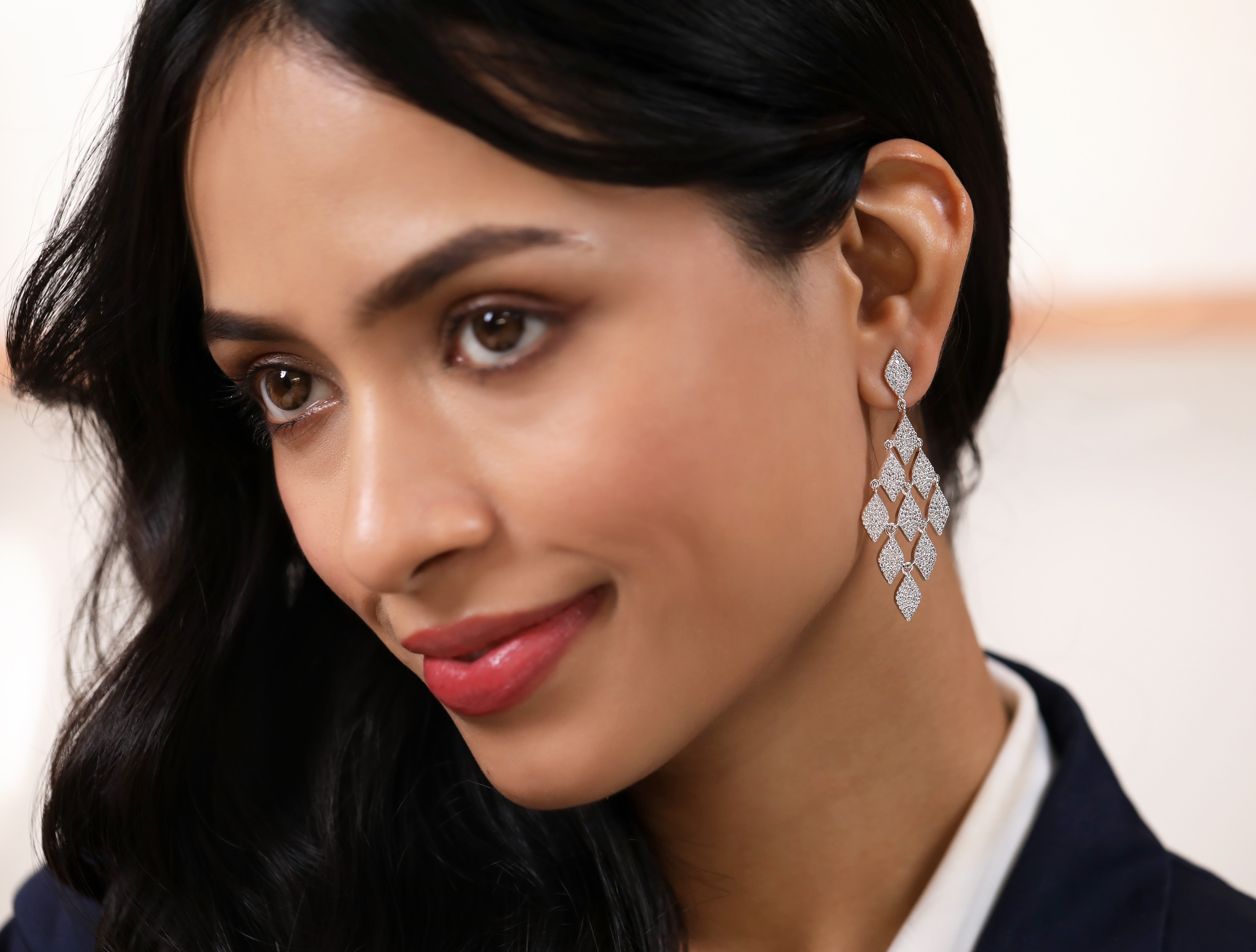 14KT Gold Plated Moonlight Leaf Drops earrings