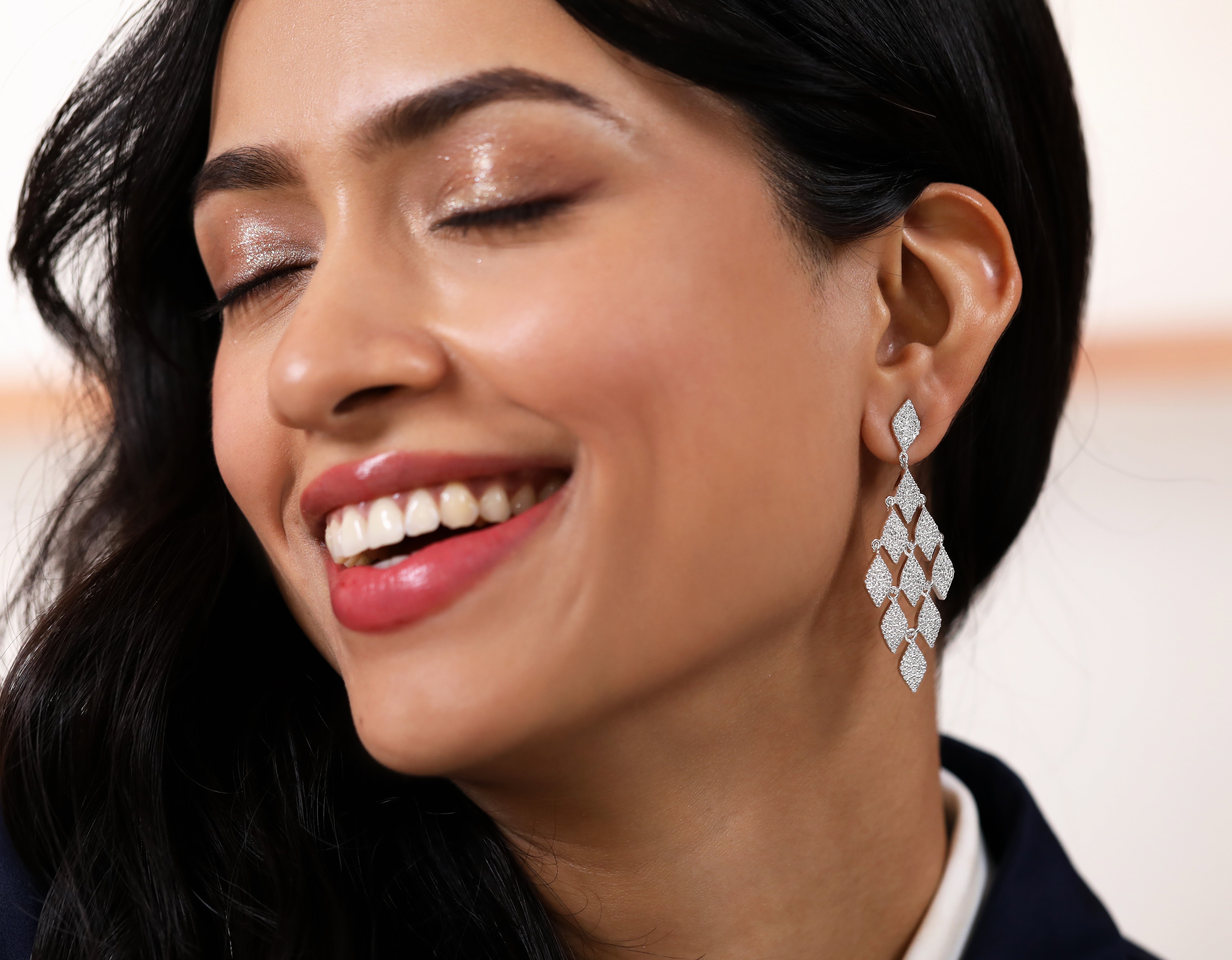 14KT Gold Plated Moonlight Leaf Drops earrings