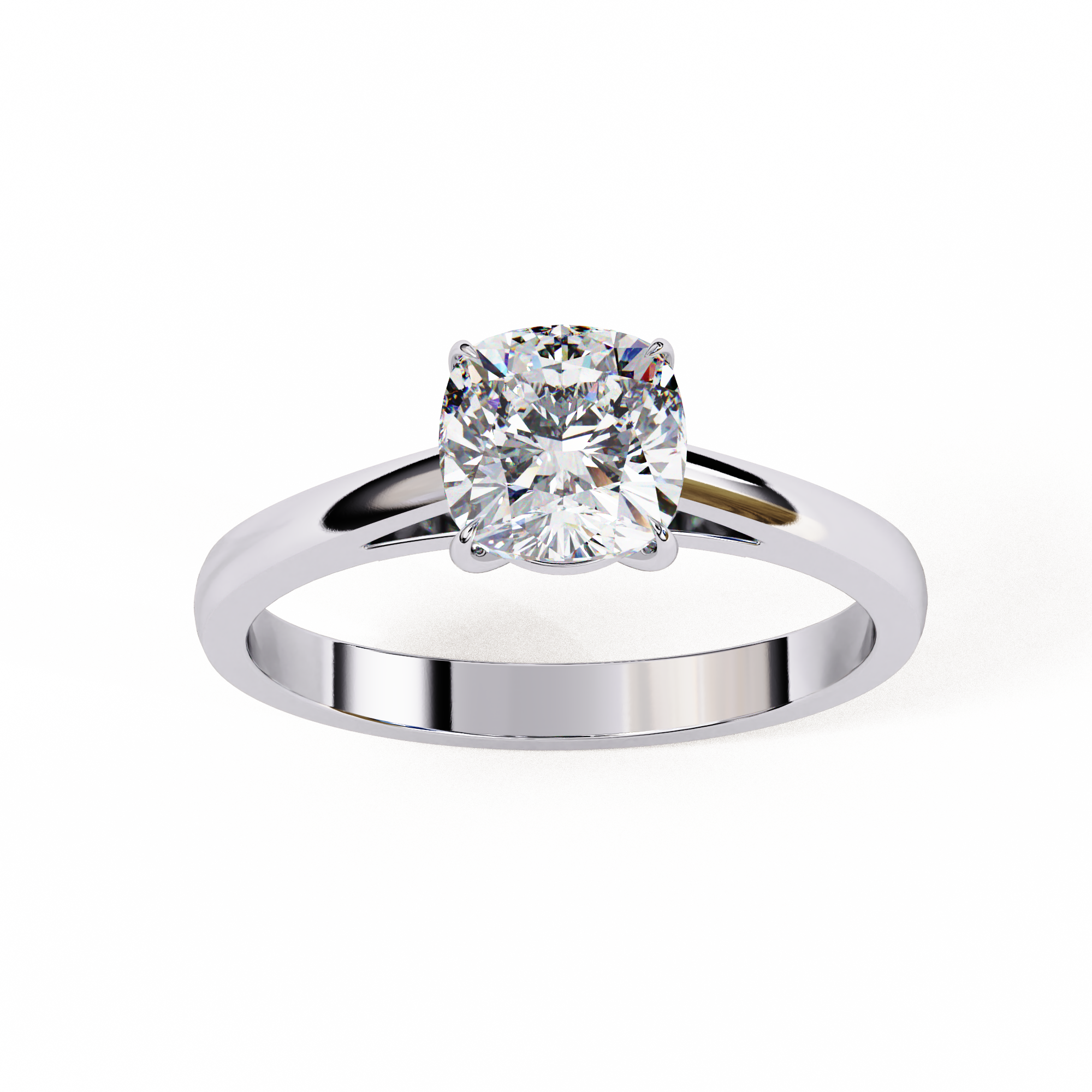 1.50ct cushion cut solitaire diamond engagement ring