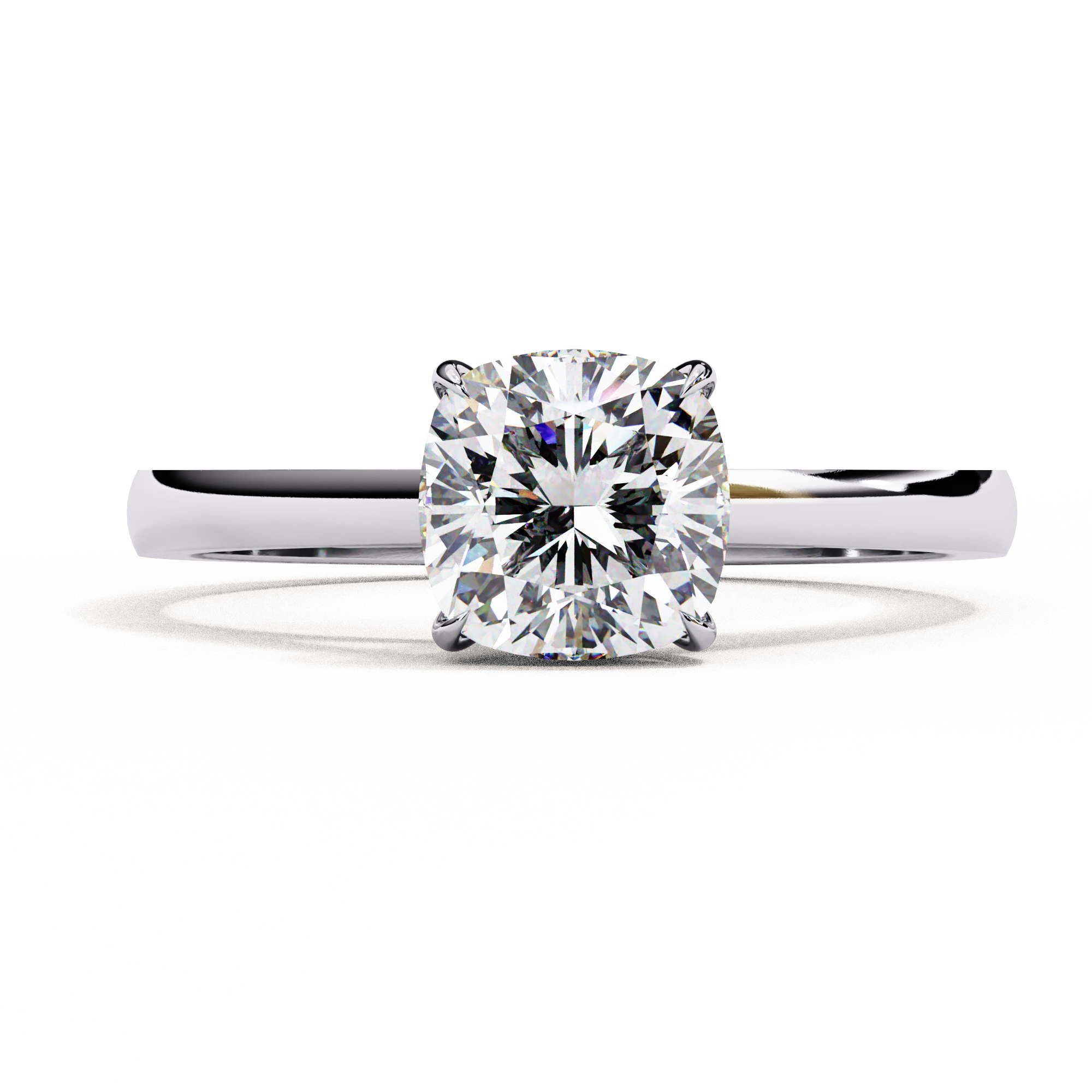 1.50ct cushion cut solitaire diamond engagement ring