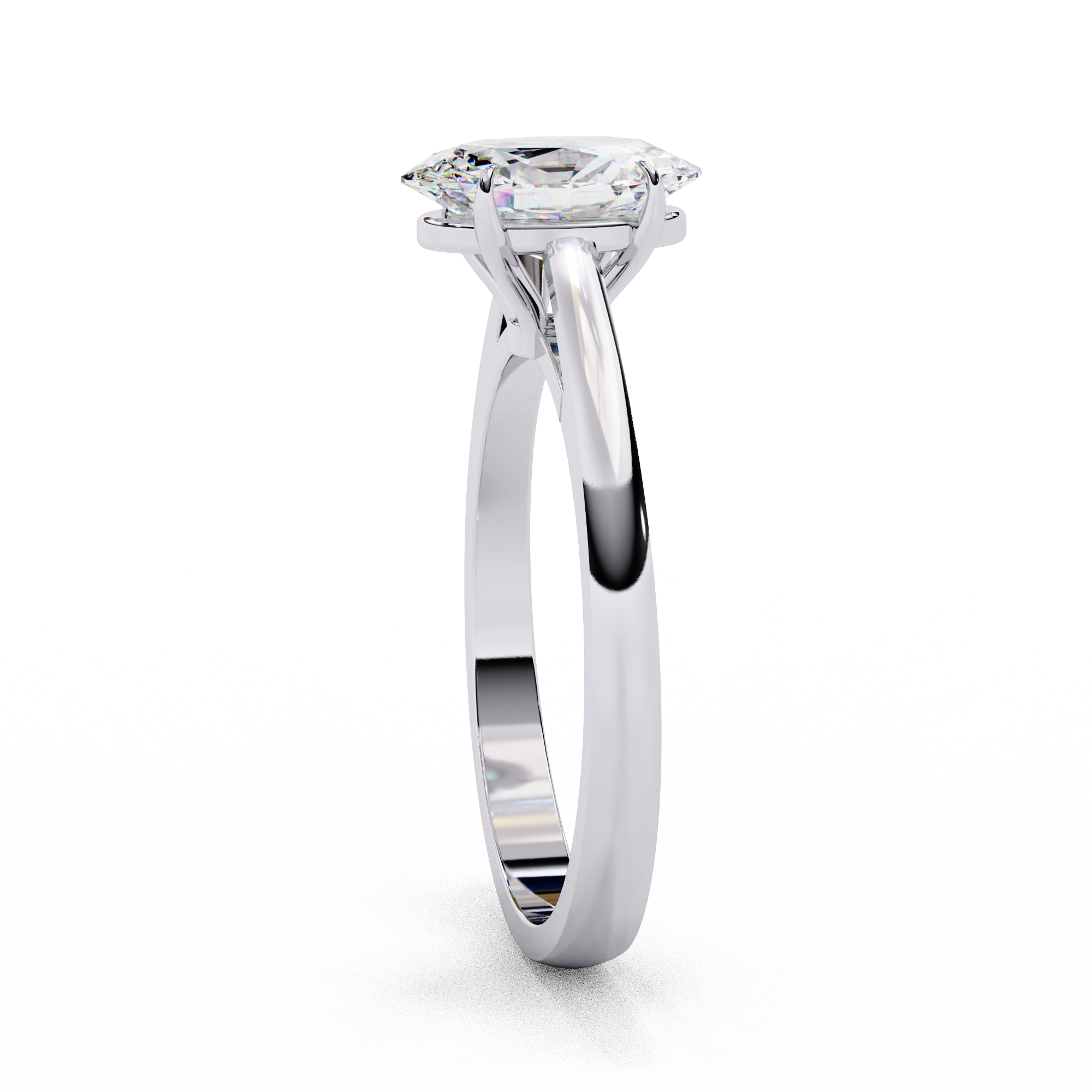 1.5 Ct classic oval cut solitaire diamond engagement Ring For Women