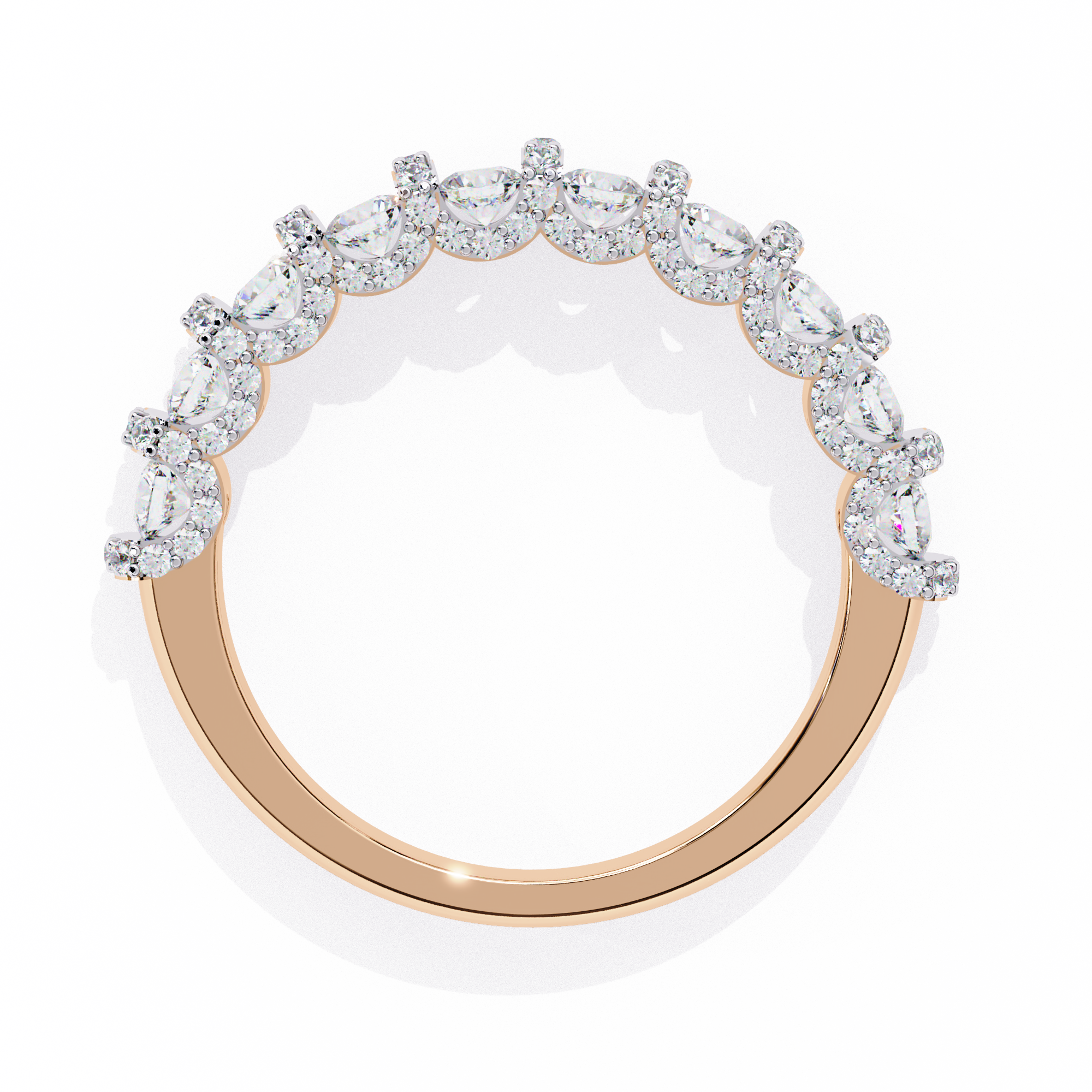 18KT Gold Plated Celestia Halo Band Ring