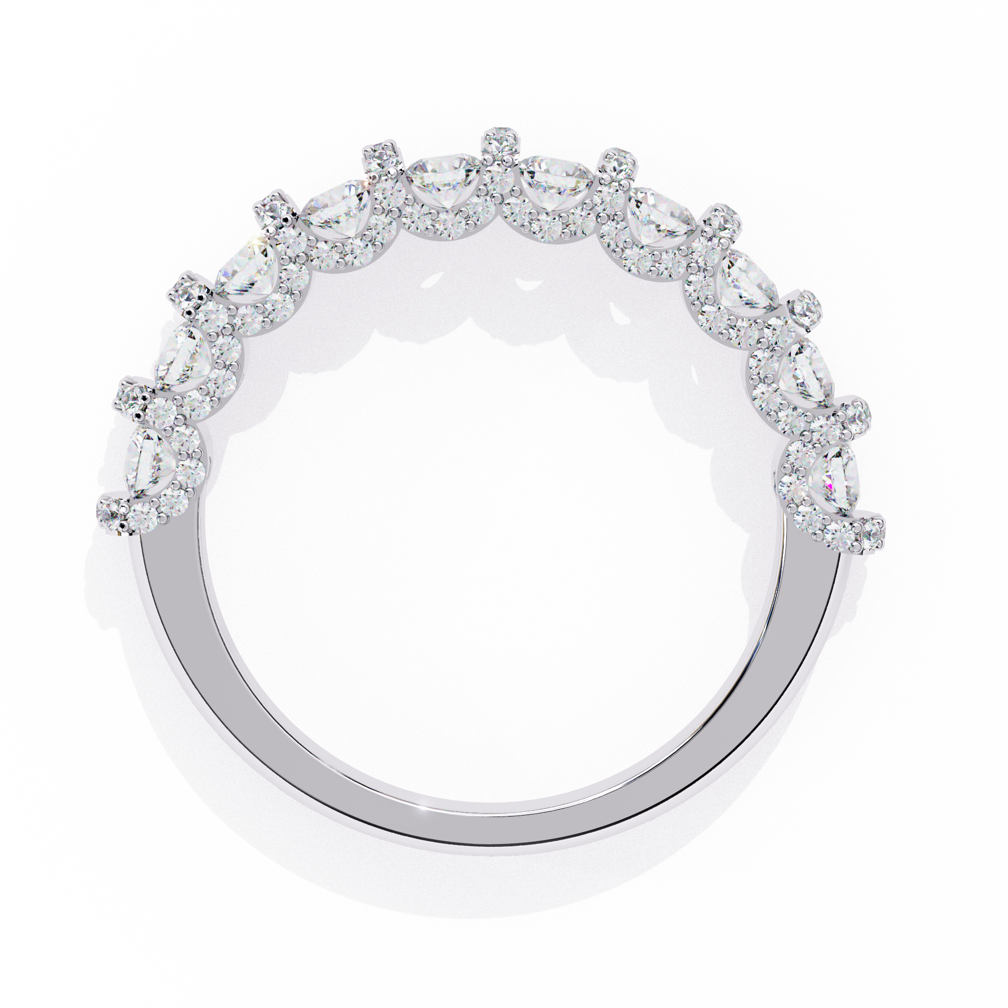 18KT Gold Plated Celestia Halo Band Ring