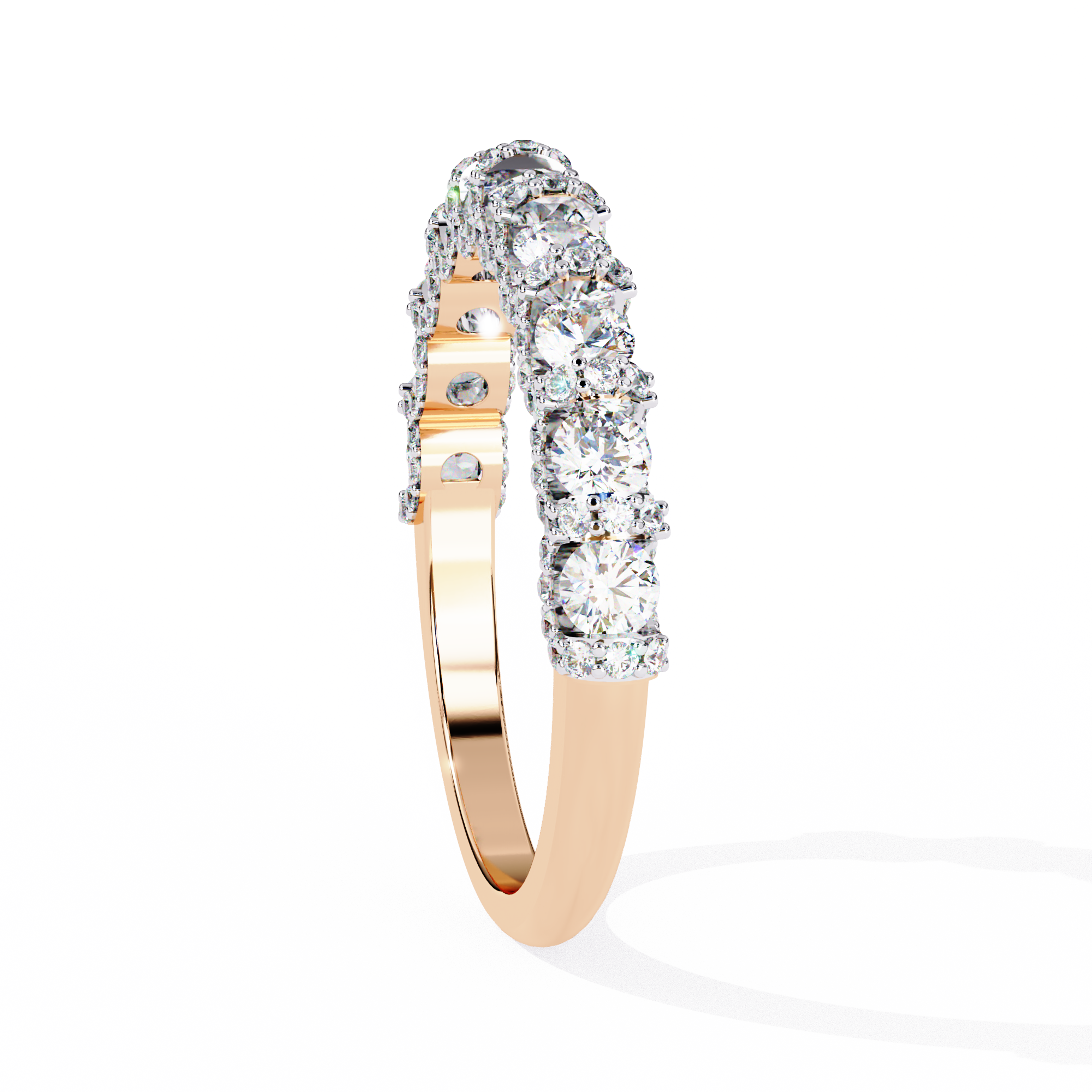 18KT Gold Plated Celestia Halo Band Ring