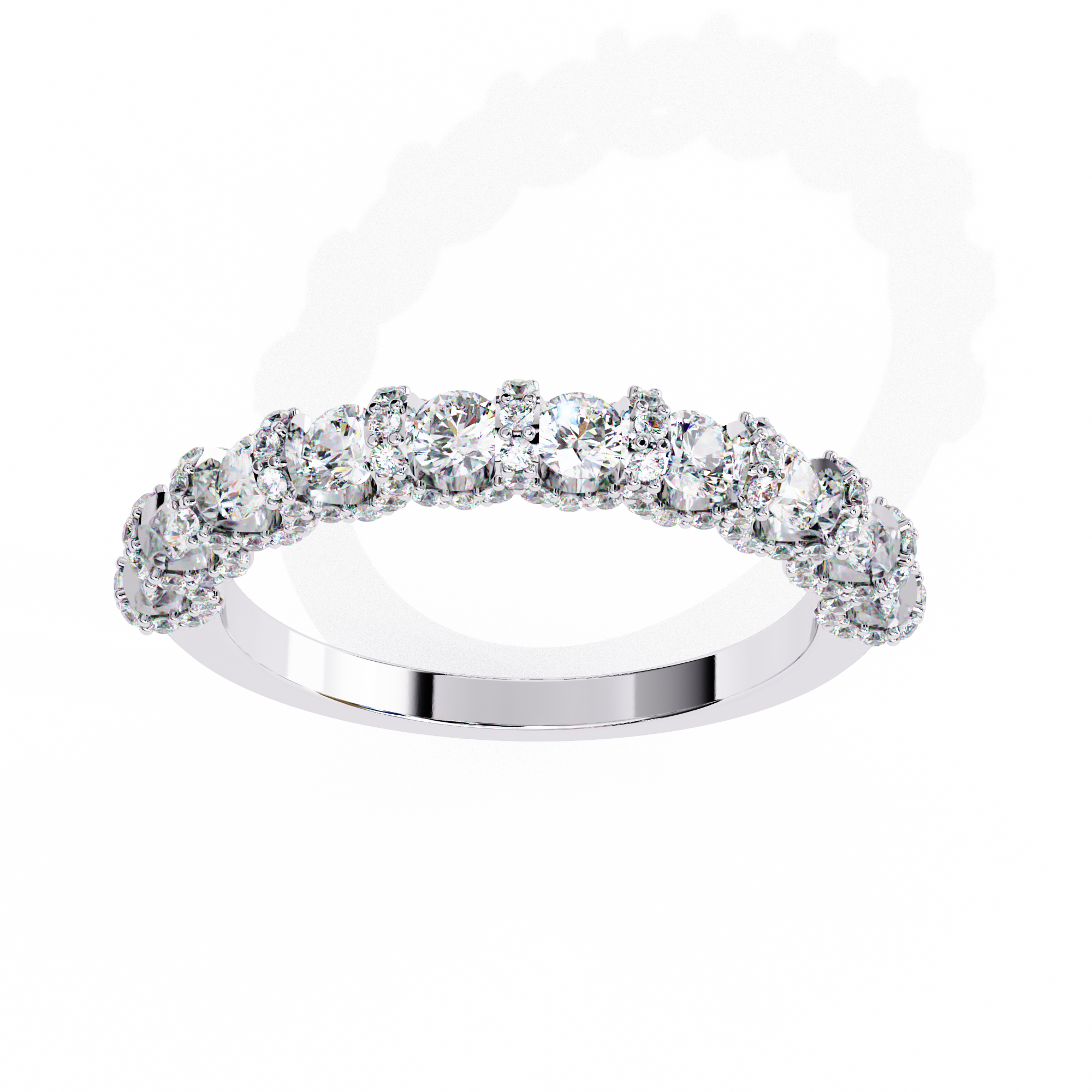 18KT Gold Plated Celestia Halo Band Ring
