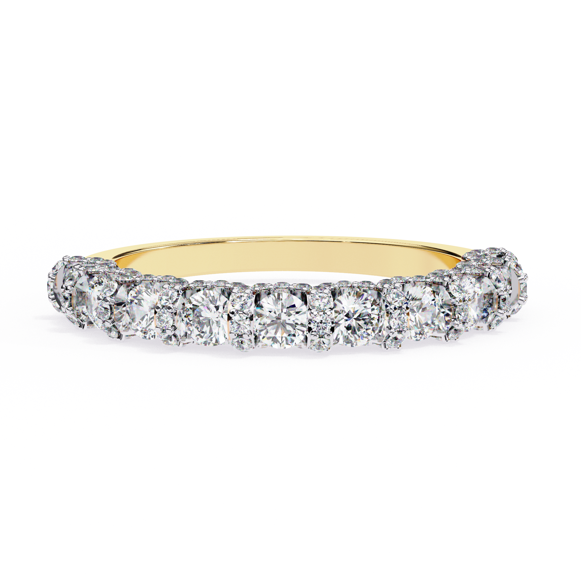 18KT Gold Plated Celestia Halo Band Ring