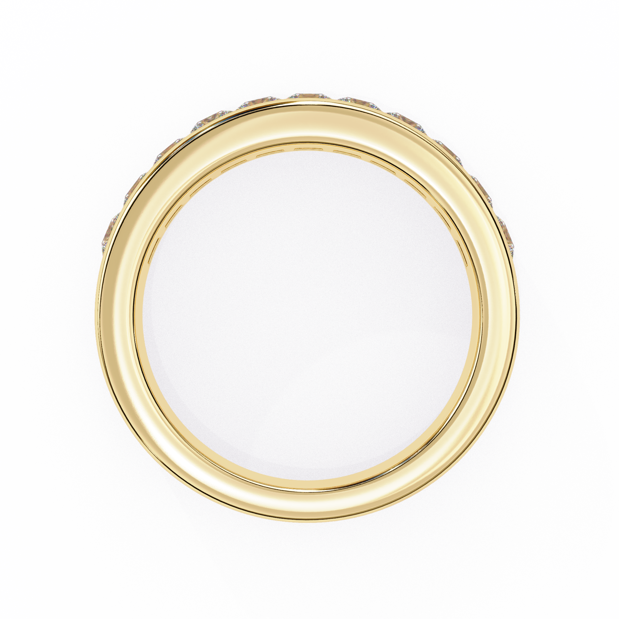 18KT Gold Plated Princess Cut Channel 1.07 carat diamond Ring