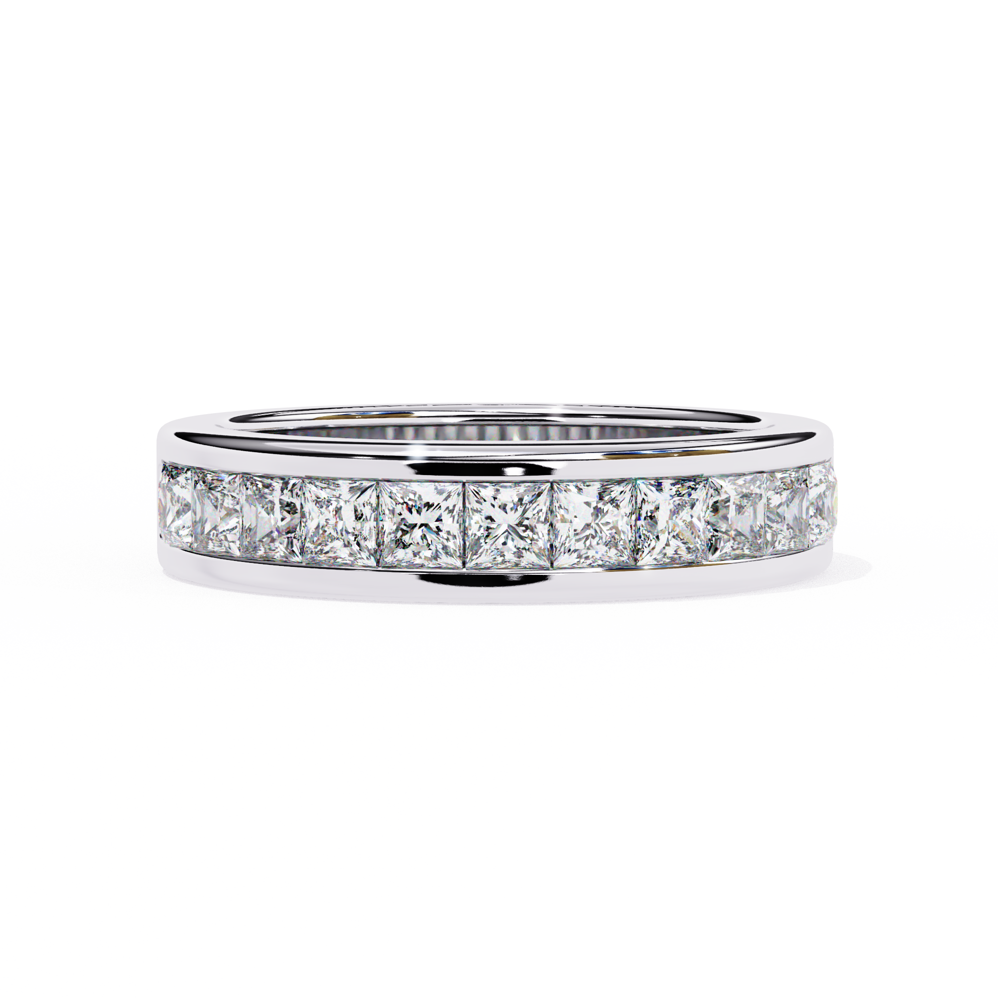 18KT Gold Plated Princess Cut Channel 1.07 carat diamond Ring