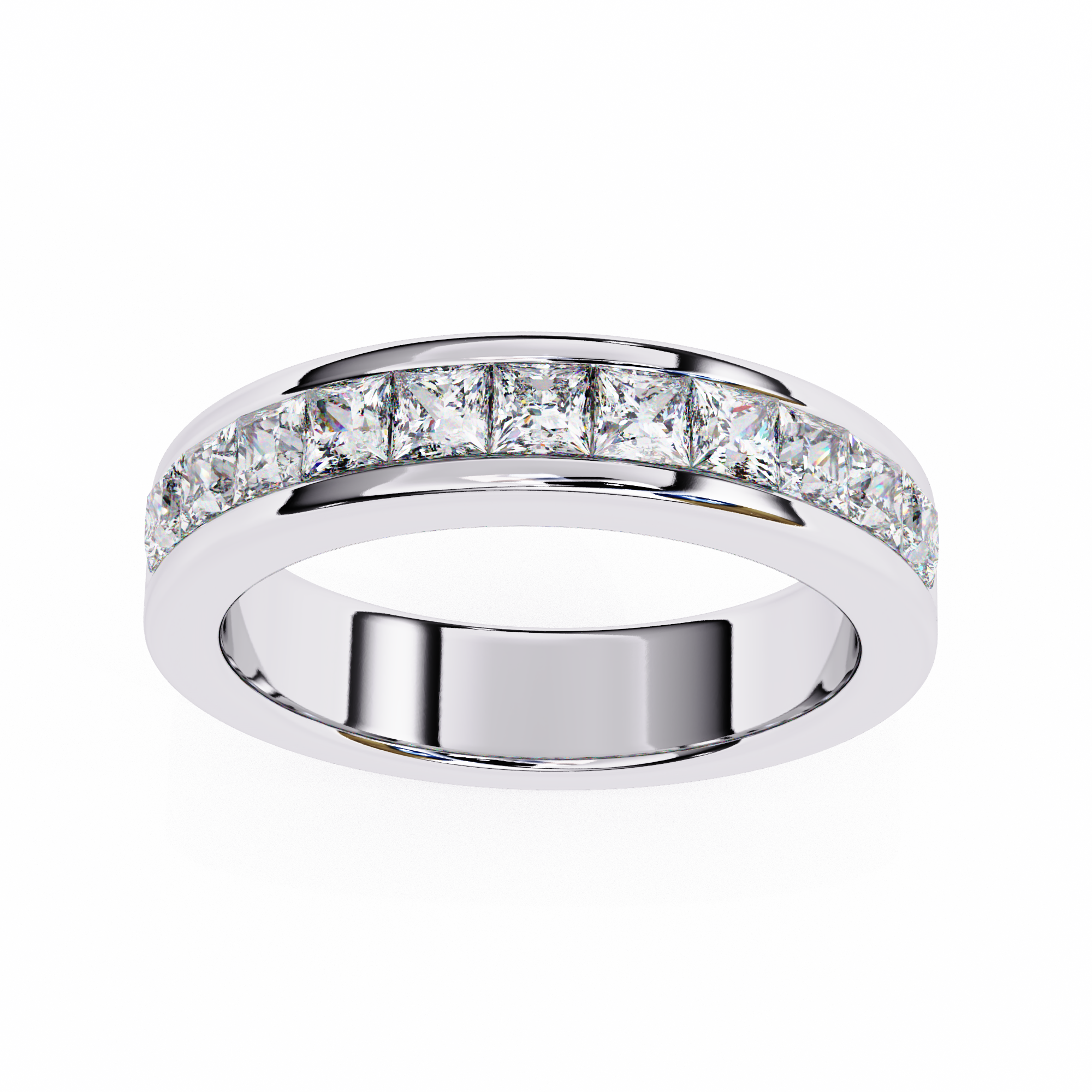 18KT Gold Plated Princess Cut Channel 1.07 carat diamond Ring