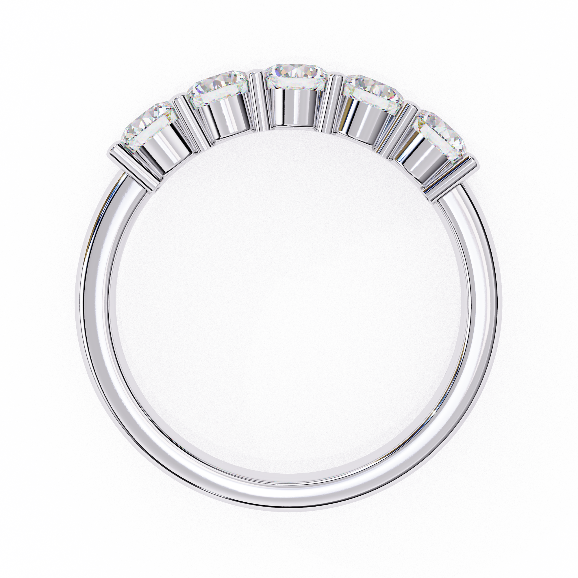 18KT Gold Plated Quintelle Five-Stone 1.03 carat Ring