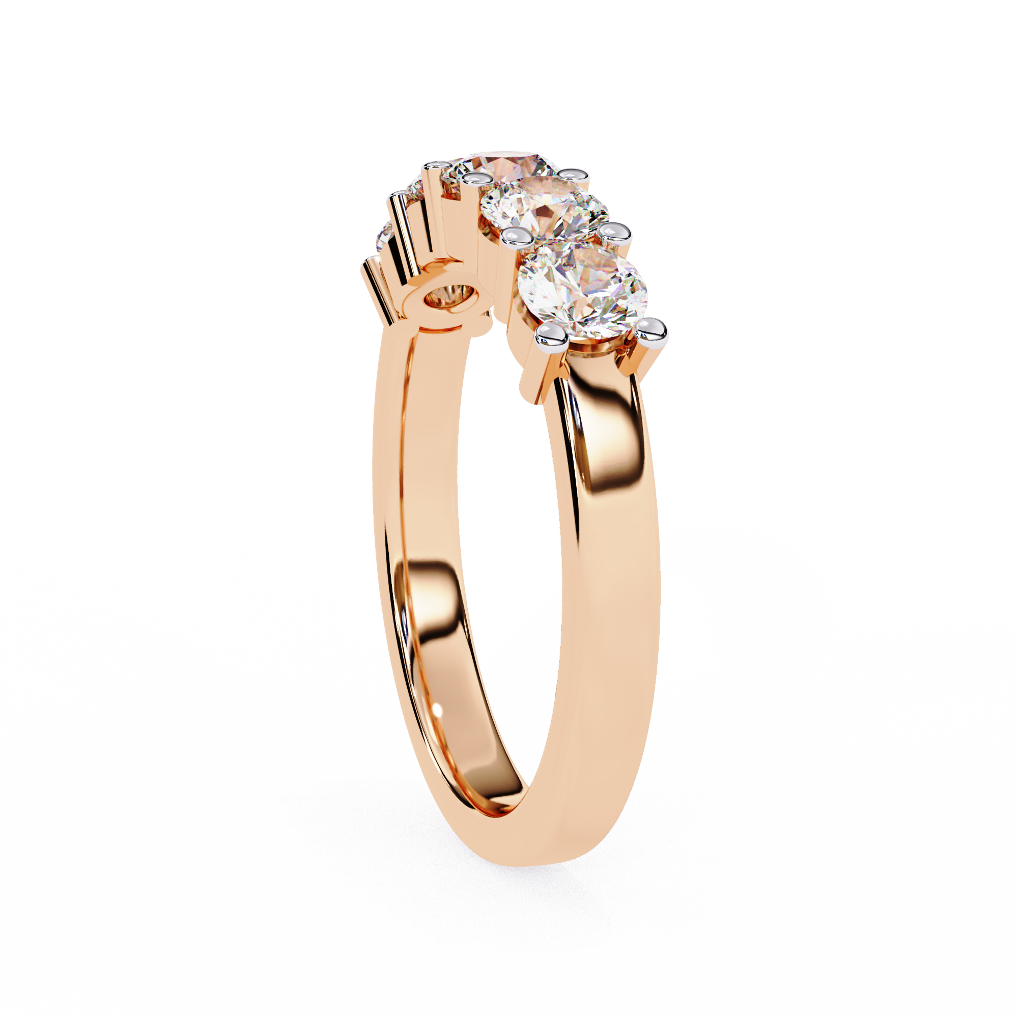 18KT Gold Plated Quintelle Five-Stone 1.03 carat Ring