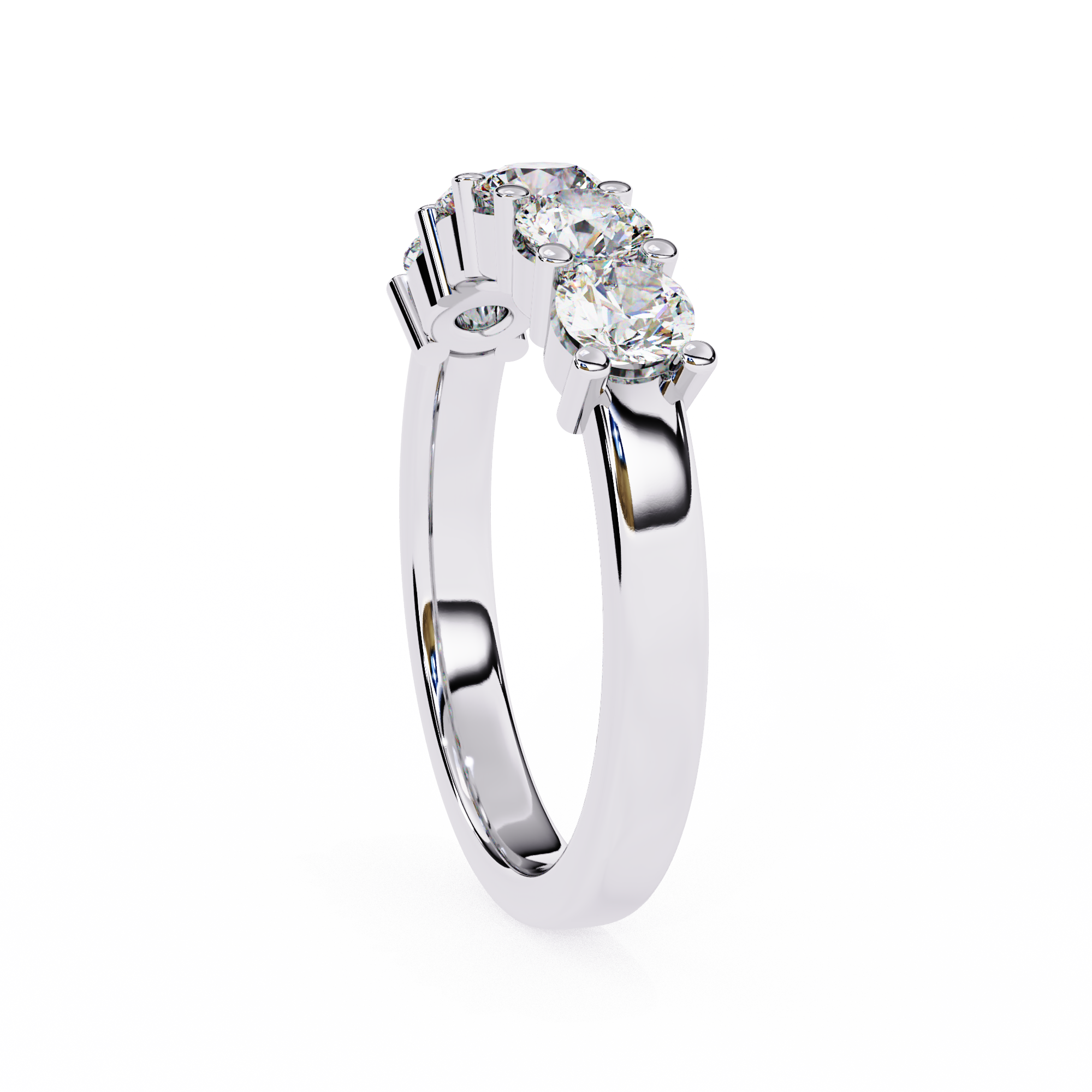 18KT Gold Plated Quintelle Five-Stone 1.03 carat Ring