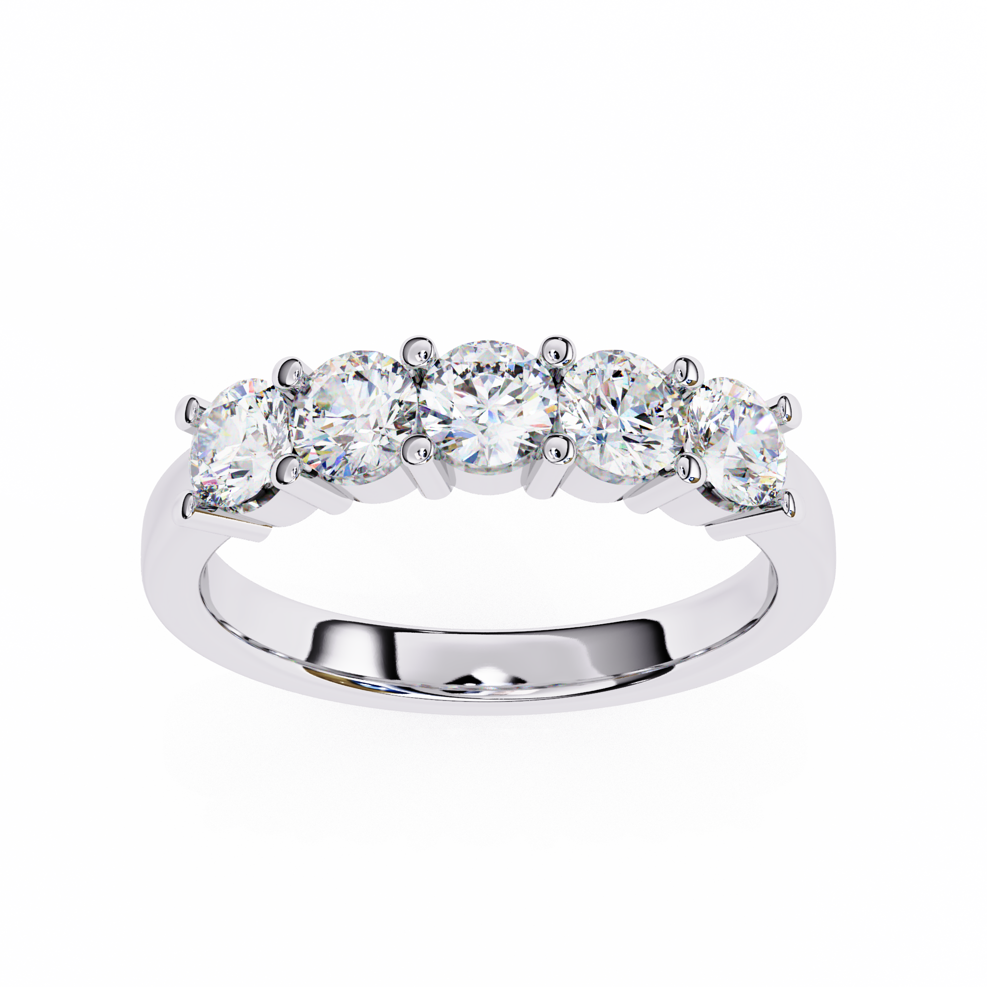 18KT Gold Plated Quintelle Five-Stone 1.03 carat Ring