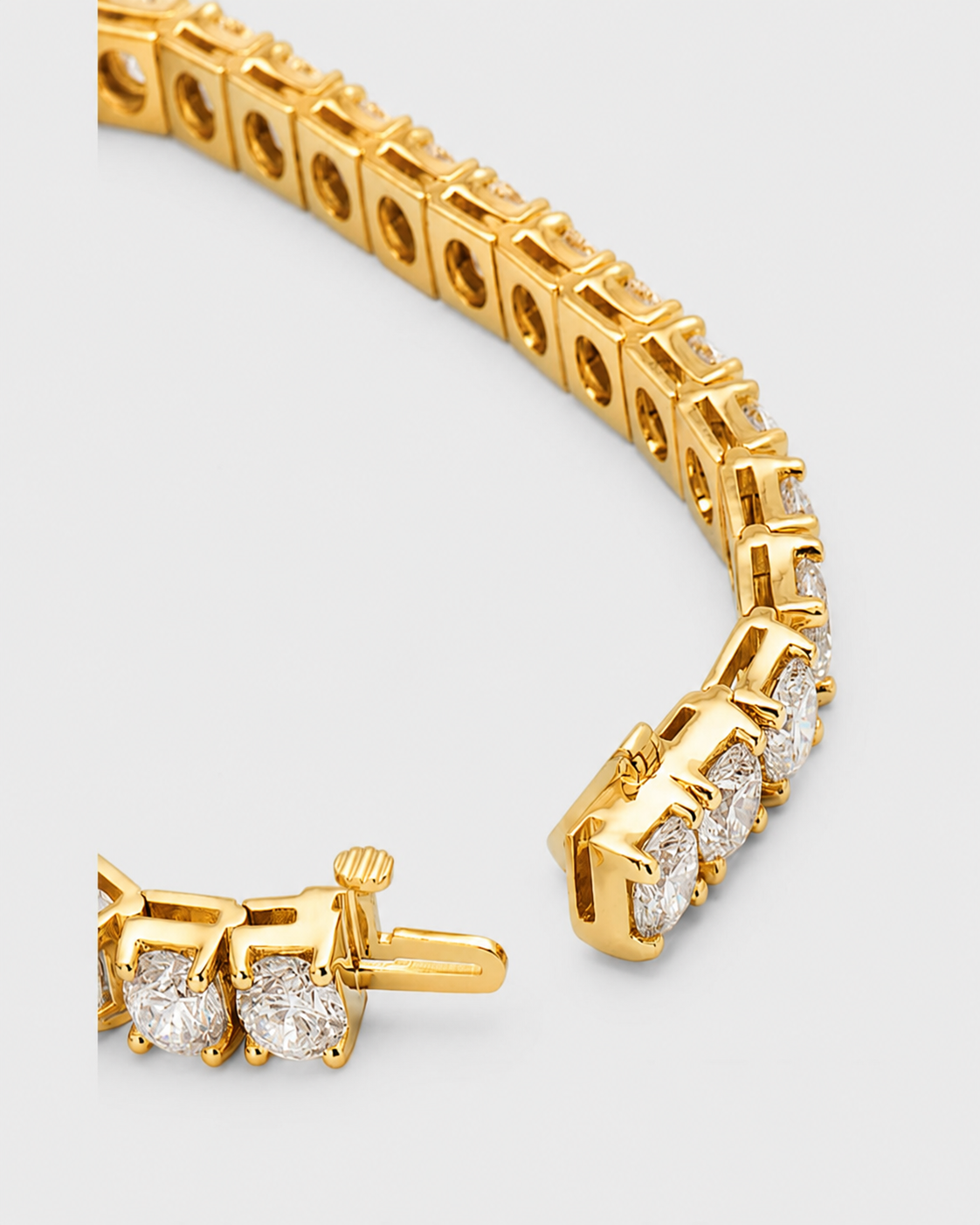 18K Gold vermial Plated Siloro Classic 3mm Moissanite Everyday Tennis Bracelet