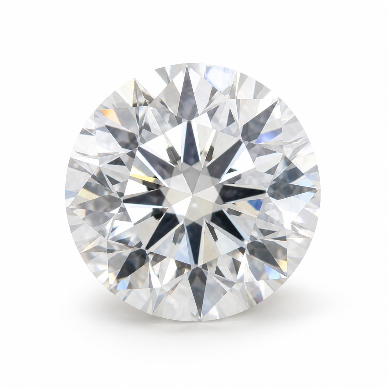 Round Cut Certified Moissanite Diamond D VVS1