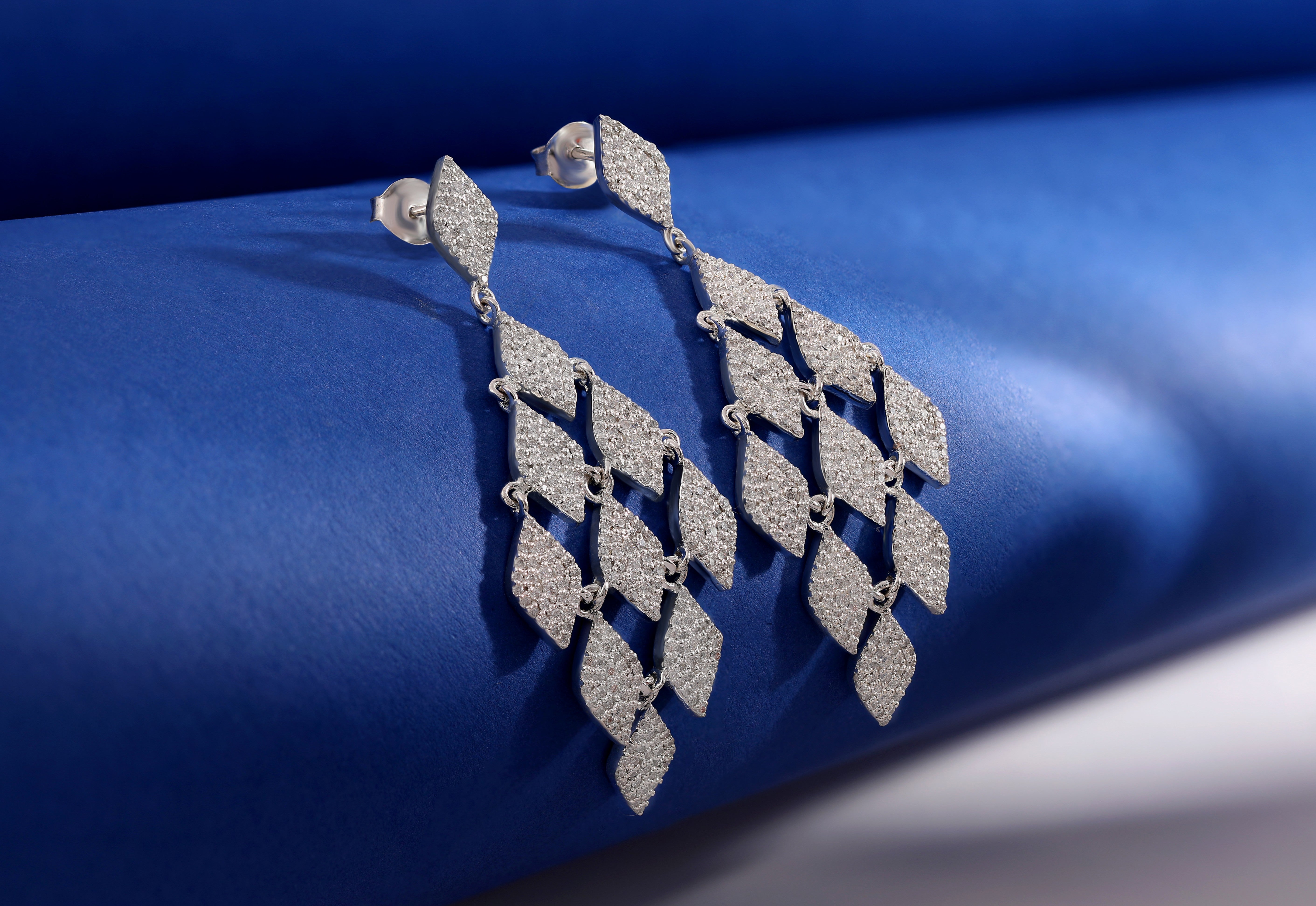 14KT Gold Plated Moonlight Leaf Drops earrings