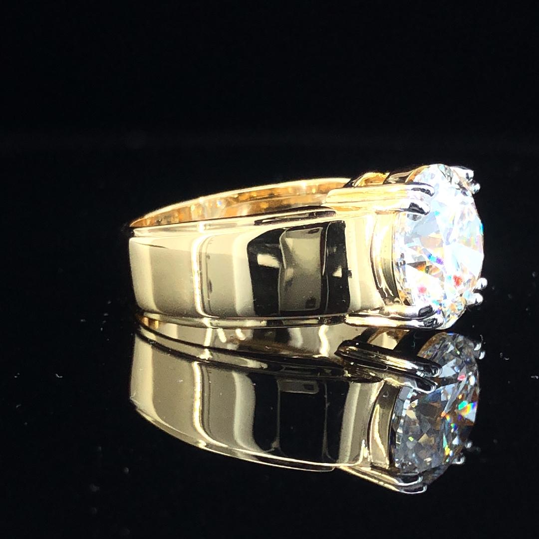 18KT Gold Plated royal Crown Men’s Solitaire Ring